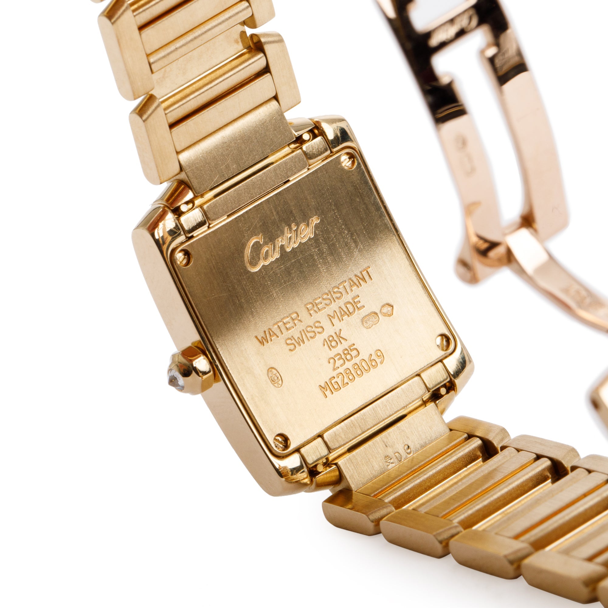 Cartier 18k Yellow Gold & Diamond Tank Francaise Watch