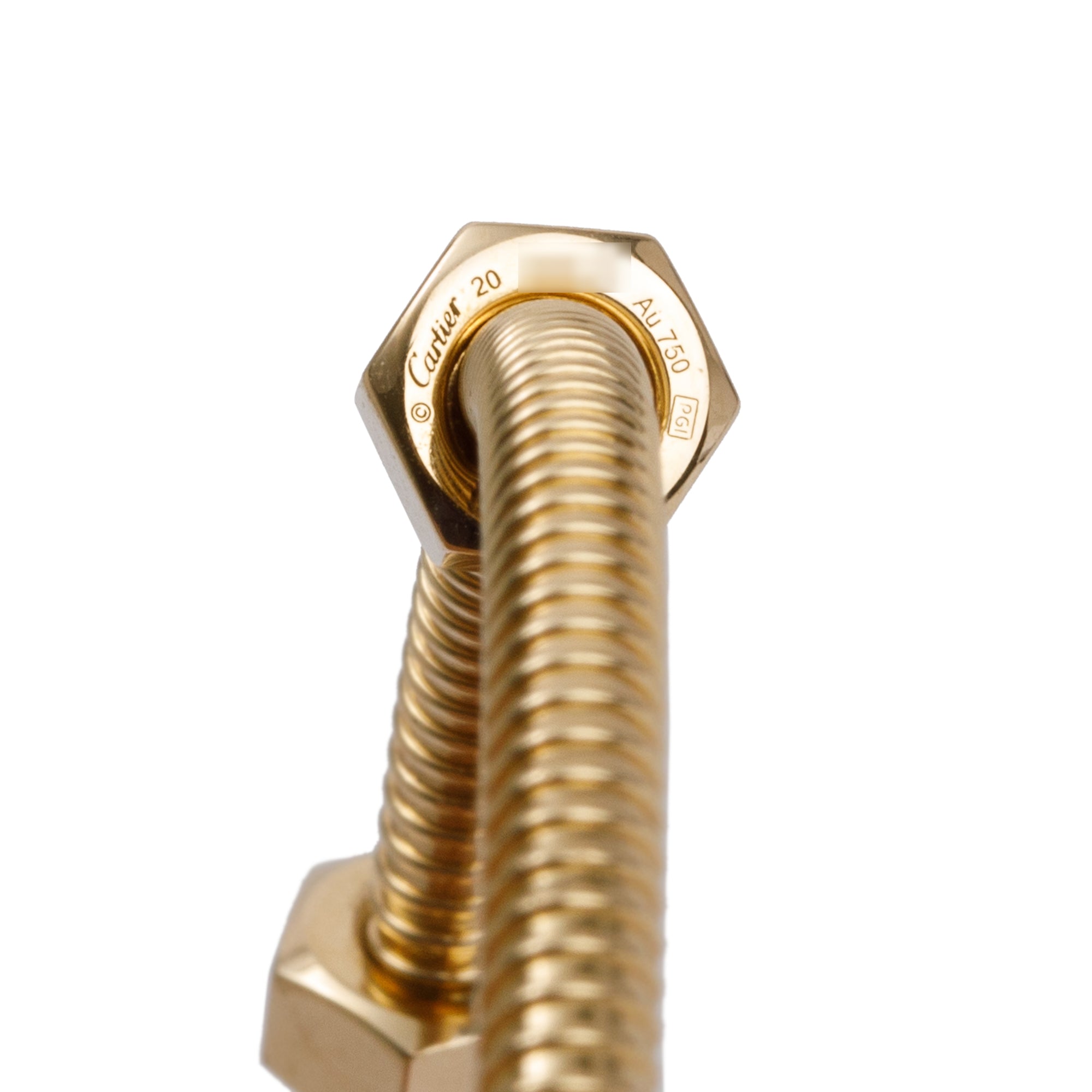 Cartier 18k Yellow Gold Ecrou de Cartier Bracelet, Size 20