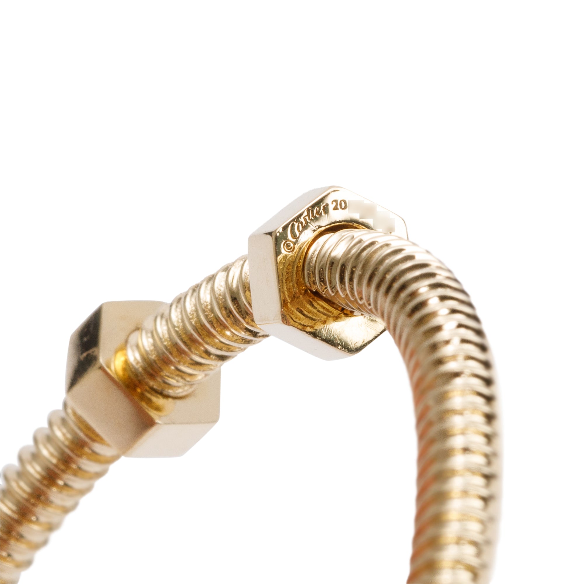 Cartier 18k Yellow Gold Ecrou de Cartier Bracelet, Size 20