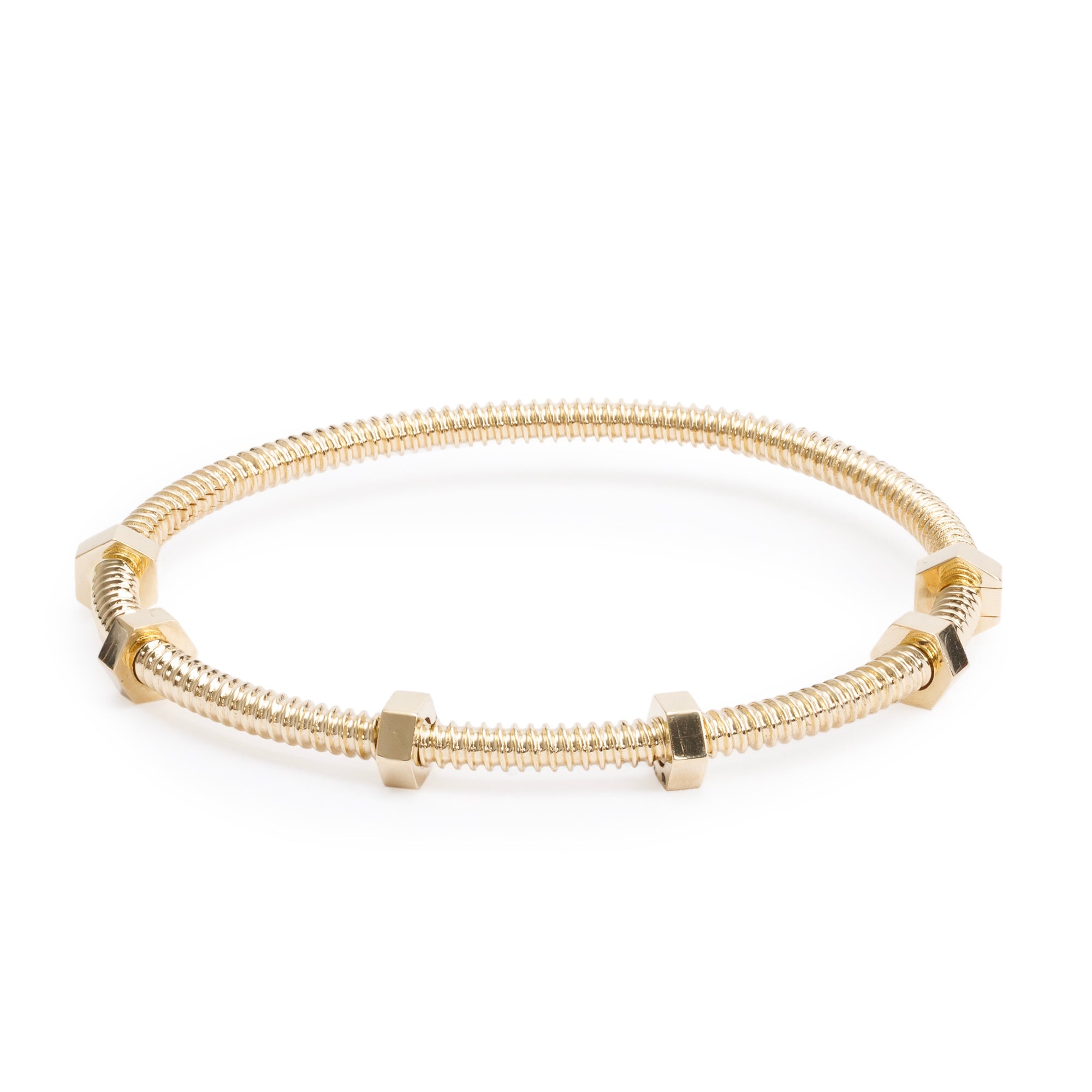Cartier 18k Yellow Gold Ecrou de Cartier Bracelet, Size 20