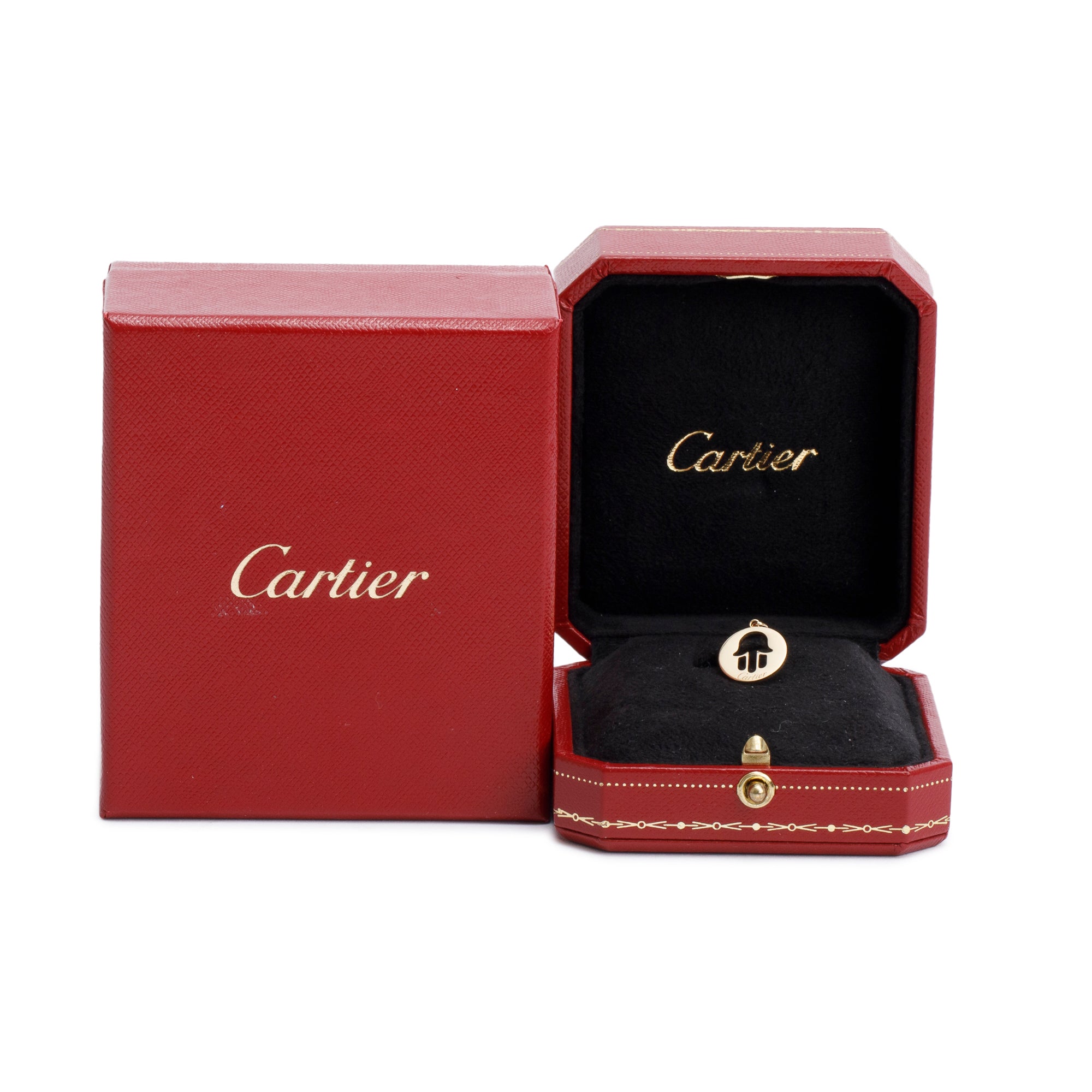 Cartier 18k Yellow Gold Fatma's Hand Symbol Pendant w/ Box