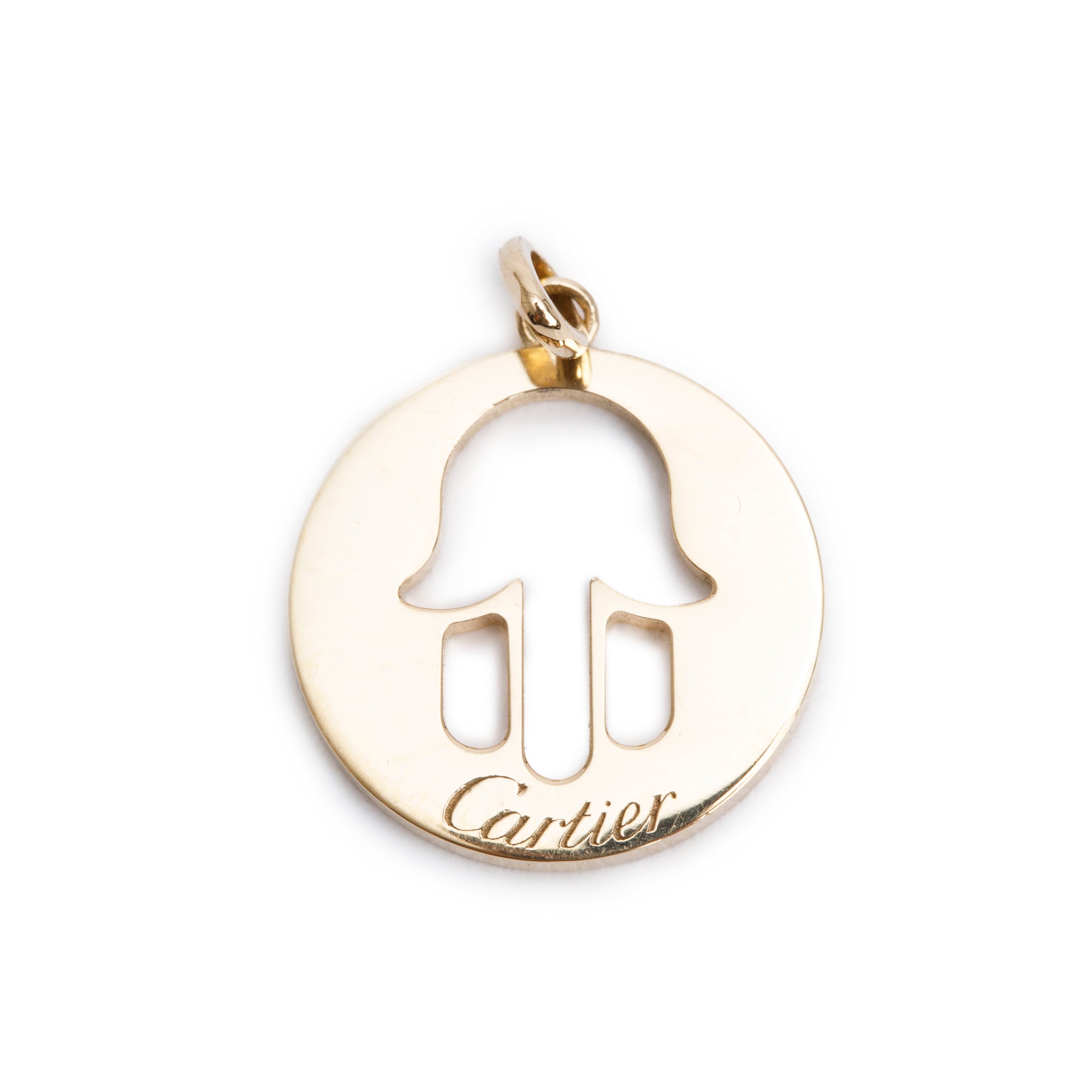 Cartier 18k Yellow Gold Fatma's Hand Symbol Pendant w/ Box