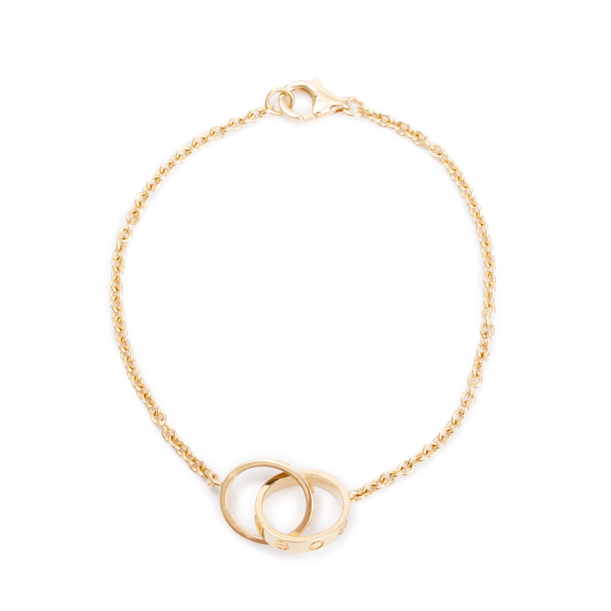 Cartier 18k Yellow Gold Interlocking Circle LOVE Bracelet