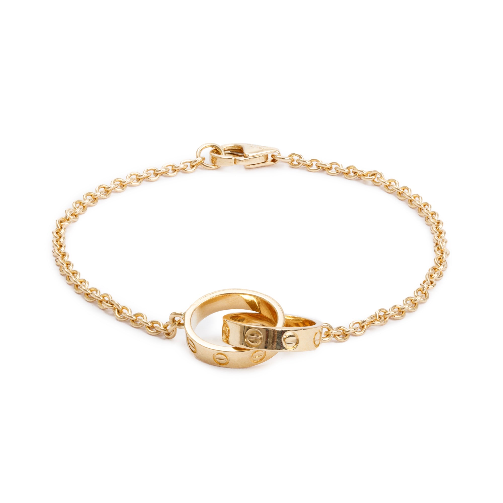 Cartier 18k Yellow Gold Interlocking Circle LOVE Bracelet