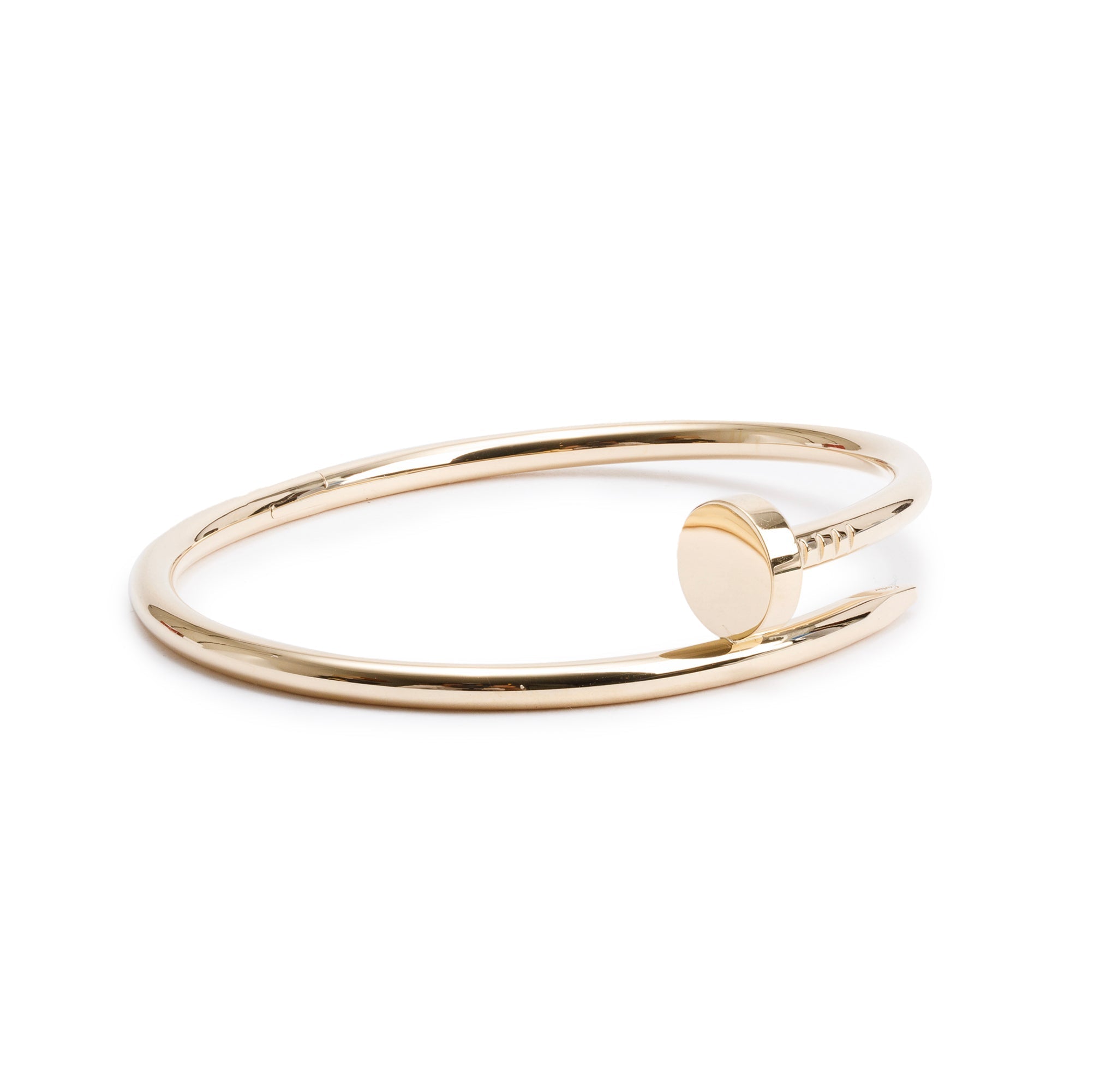 Cartier 18k Yellow Gold Juste Un Clou Bracelet, Size 18 w/ Box & Certificate