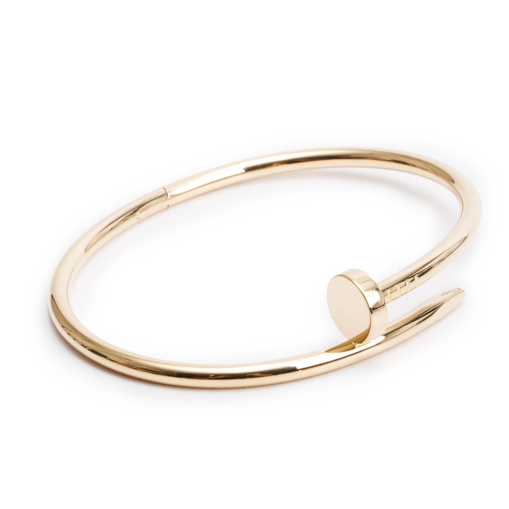 Cartier 18k Yellow Gold Juste Un Clou Bracelet, Size 19 w/ Box