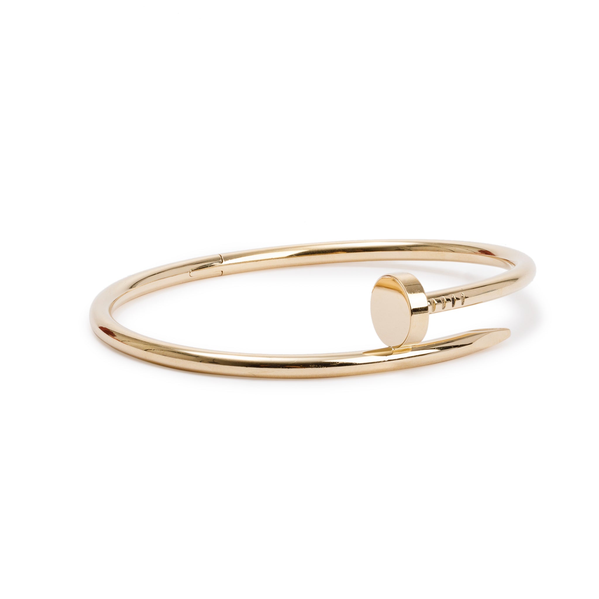 Cartier 18k Yellow Gold Juste Un Clou Bracelet, Size 19 w/ Box, Certificate & Receipt