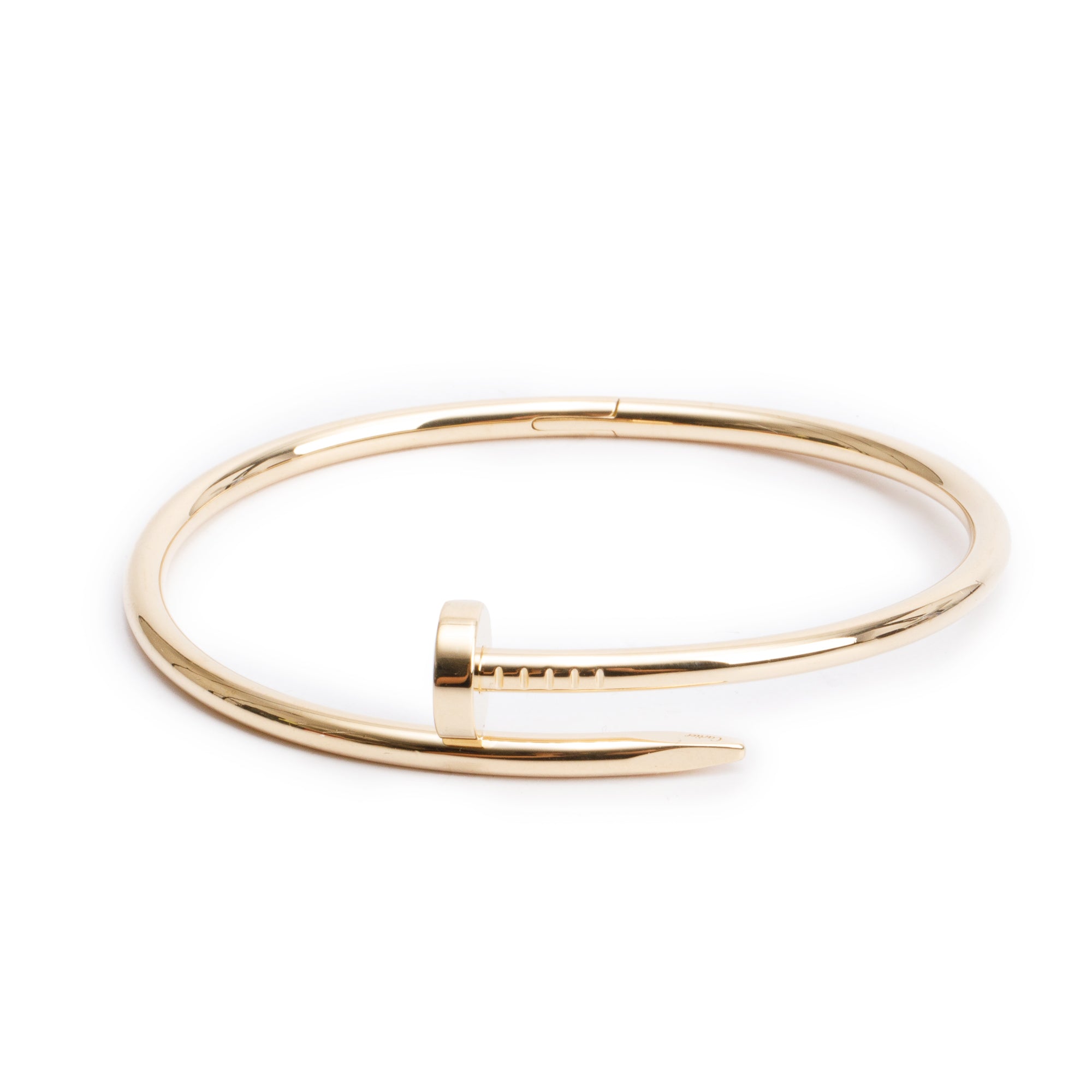 Cartier 18k Yellow Gold Juste Un Clou Bracelet, Size 19 w/ Box