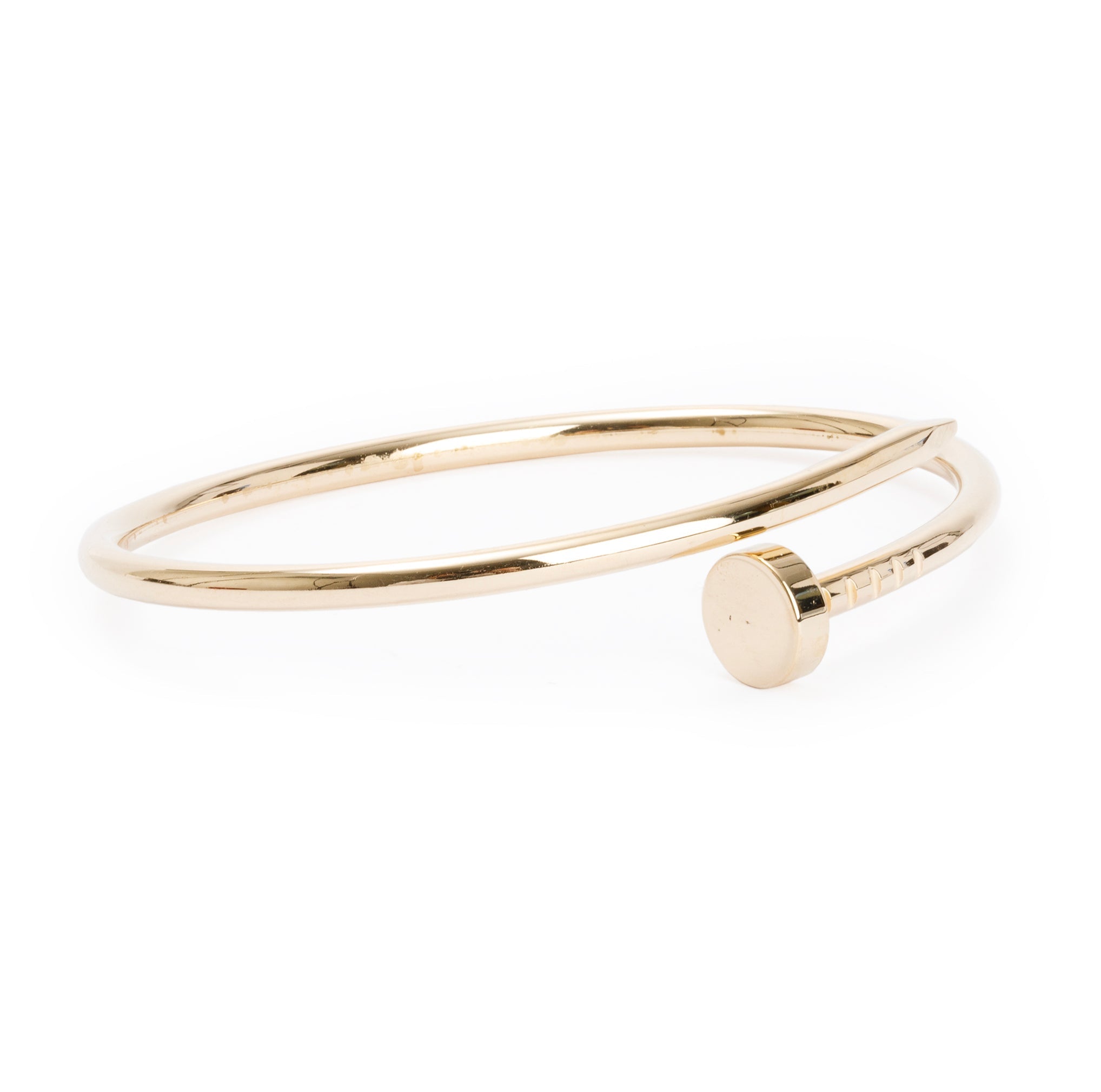 Cartier 18k Yellow Gold Juste Un Clou Bracelet, Small Model, Size 15 w/ Box & Receipt