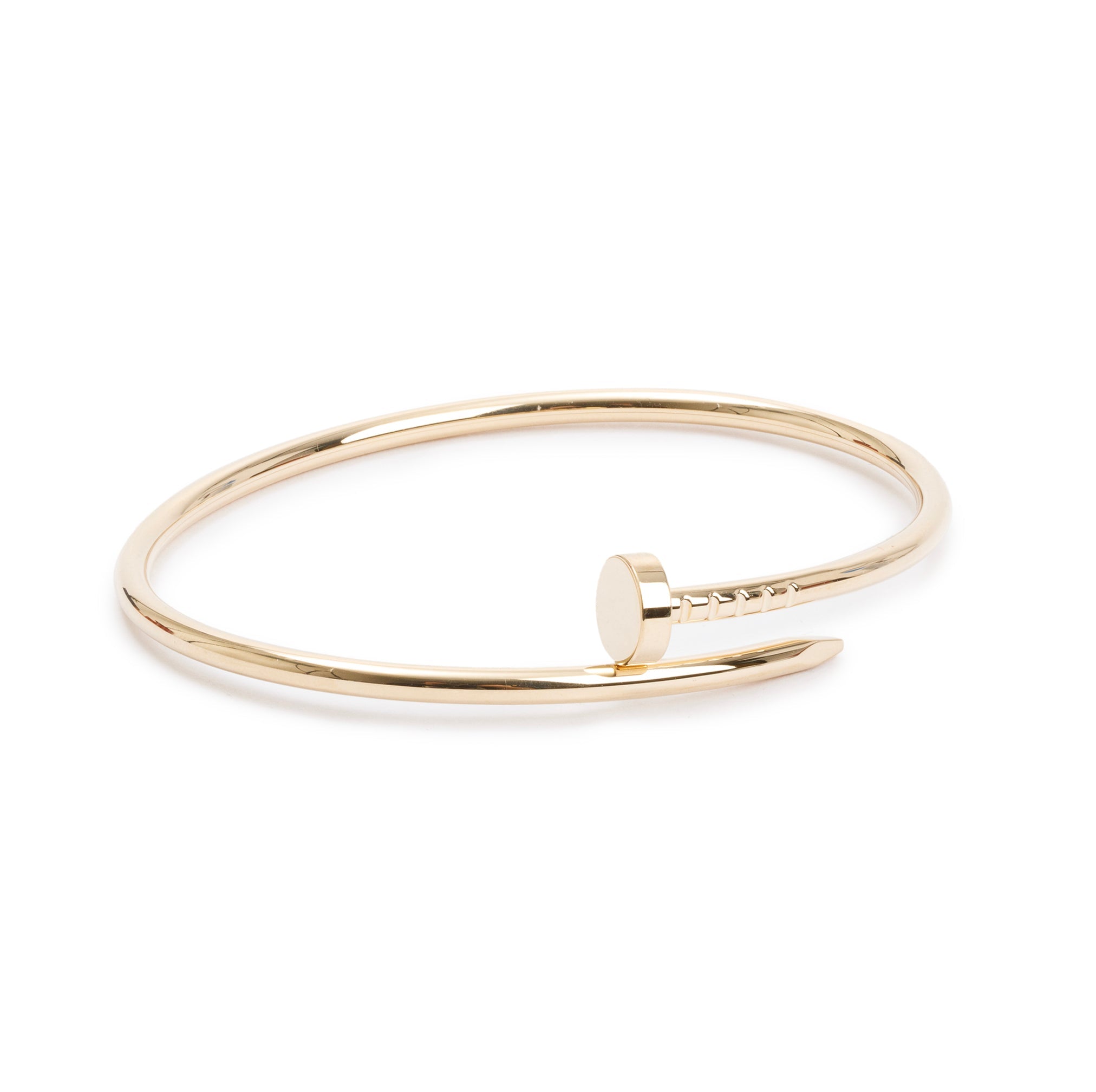 Cartier 18k Yellow Gold Juste Un Clou Bracelet, Small Model, Size 16 w/ Box, Certificate & Receipt