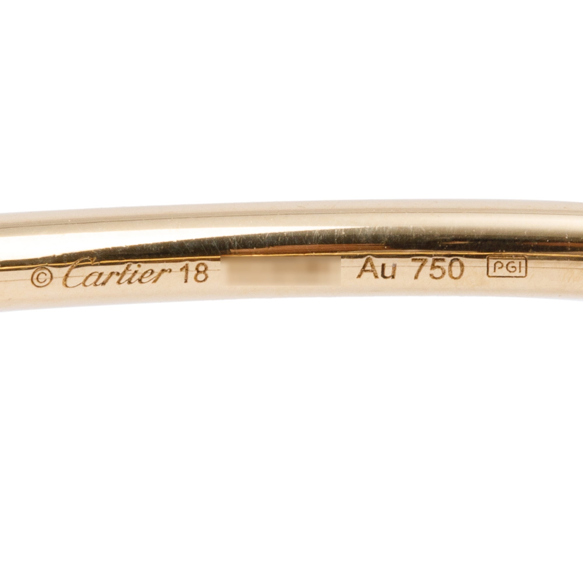 Cartier 18k Yellow Gold Juste Un Clou Bracelet, Small Model, Size 18 w/ Pouch, Certificate & Receipt