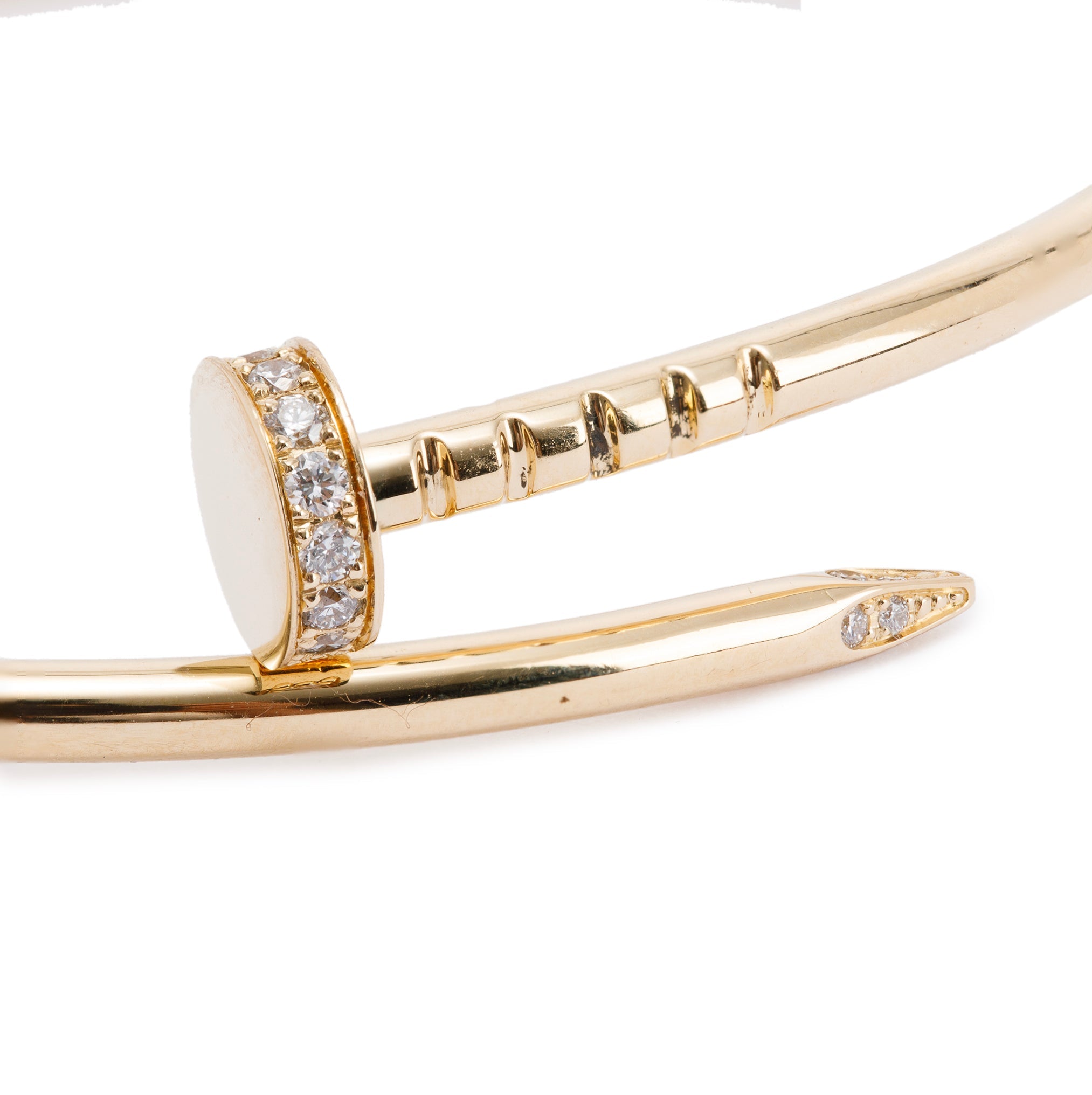 Cartier 18k Yellow Gold Juste Un Clou Diamond Bracelet Small Model W cartier-18k-yellow-gold-juste-un-clou-diamond-bracelet-small-model-w