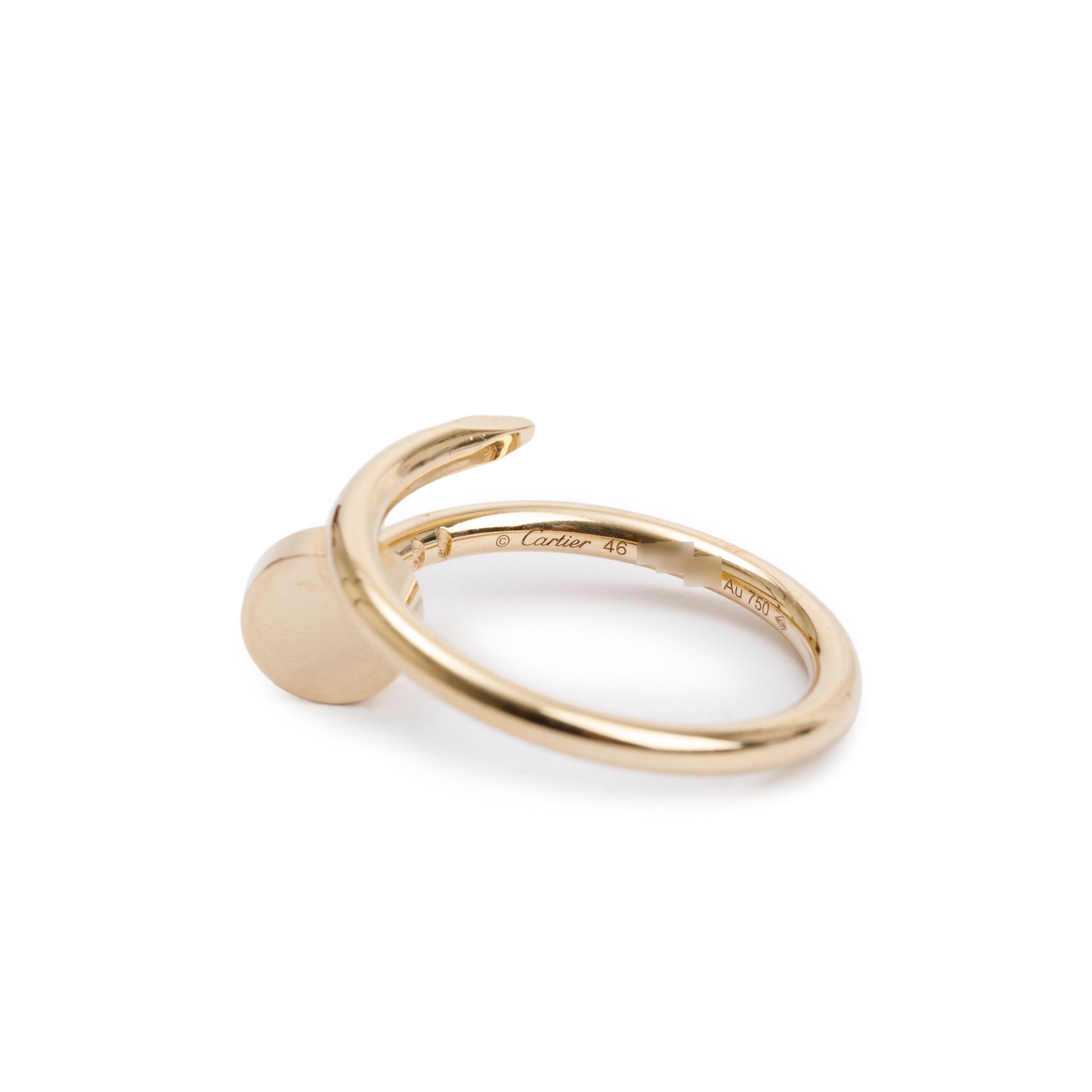 Cartier 18k Yellow Gold Juste Un Clou Ring, Small Model, Size 46 3.75