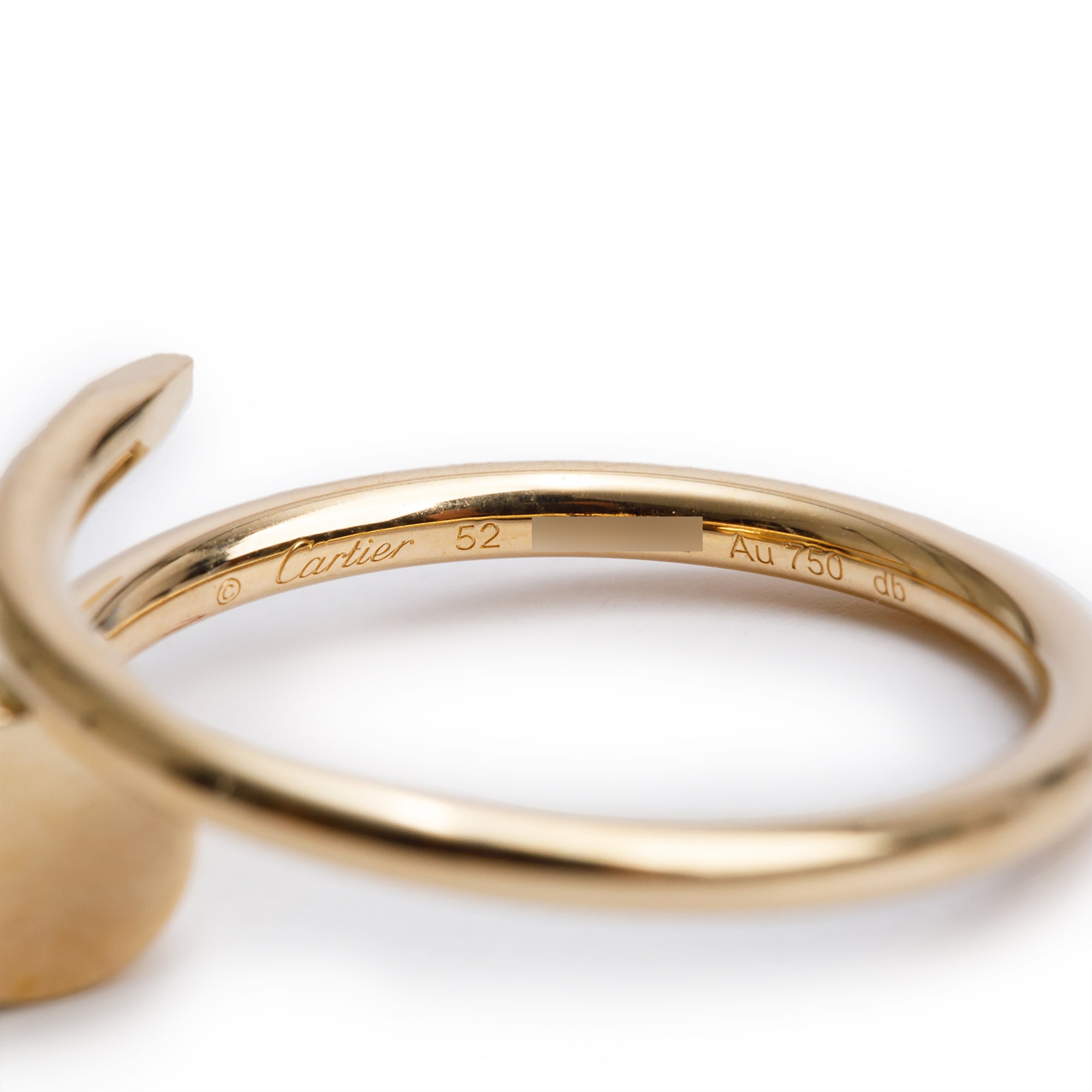 Cartier 18k Yellow Gold Juste Un Clou Ring, Small Model, Size 52 6 w/ Box