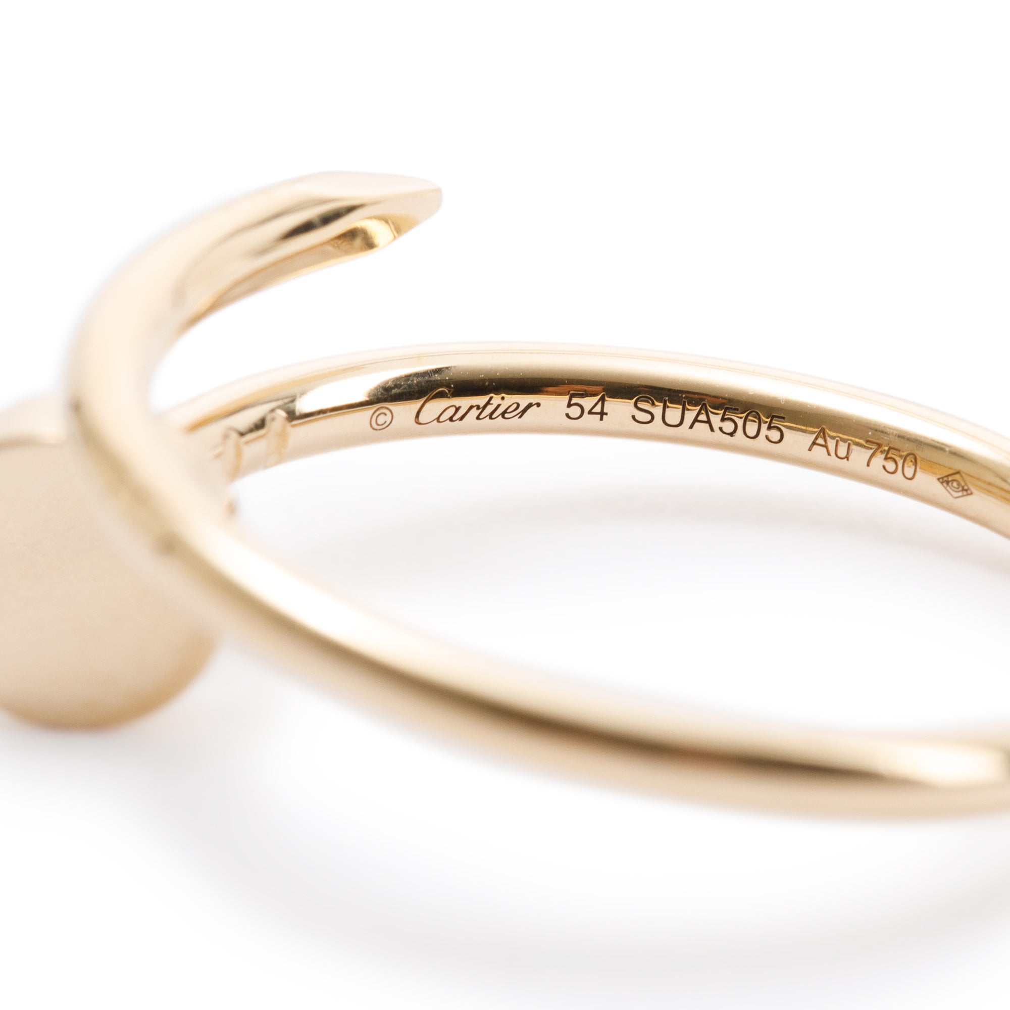 Cartier 18k Yellow Gold Juste Un Clou Ring, Small Model w/ Box & Certificate