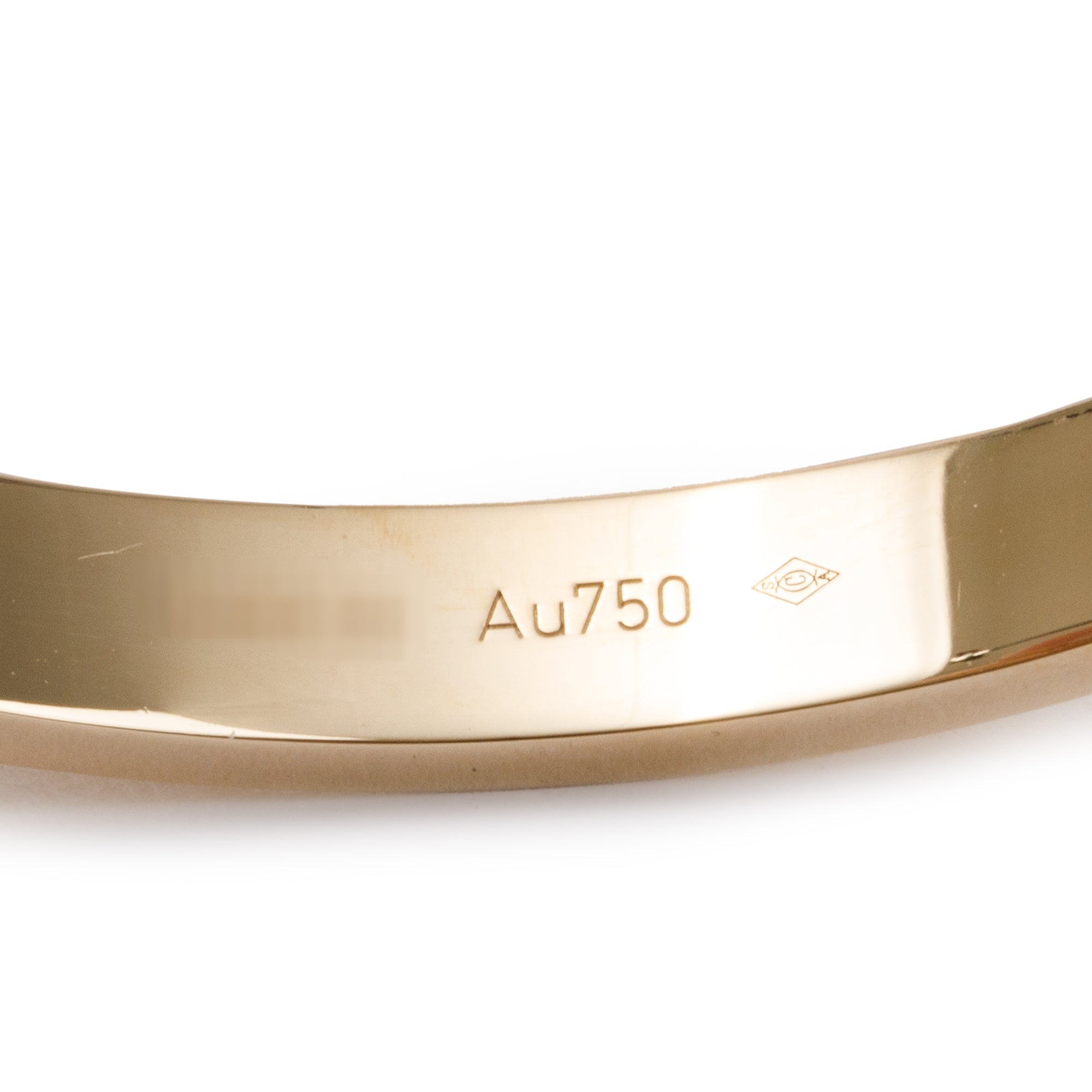 Cartier 18k Yellow Gold Love Bracelet, Size 20 w/ Box & Receipt