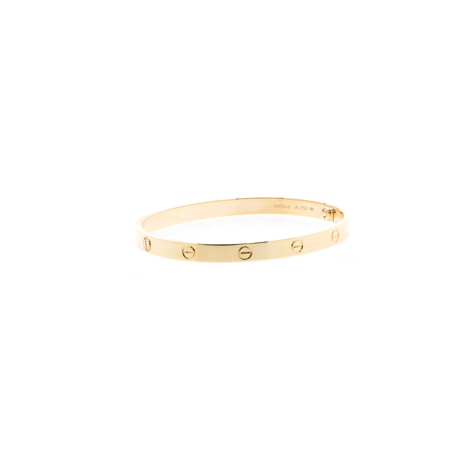 Cartier 18k Yellow Gold Love Bracelet w/ Box & Certificate