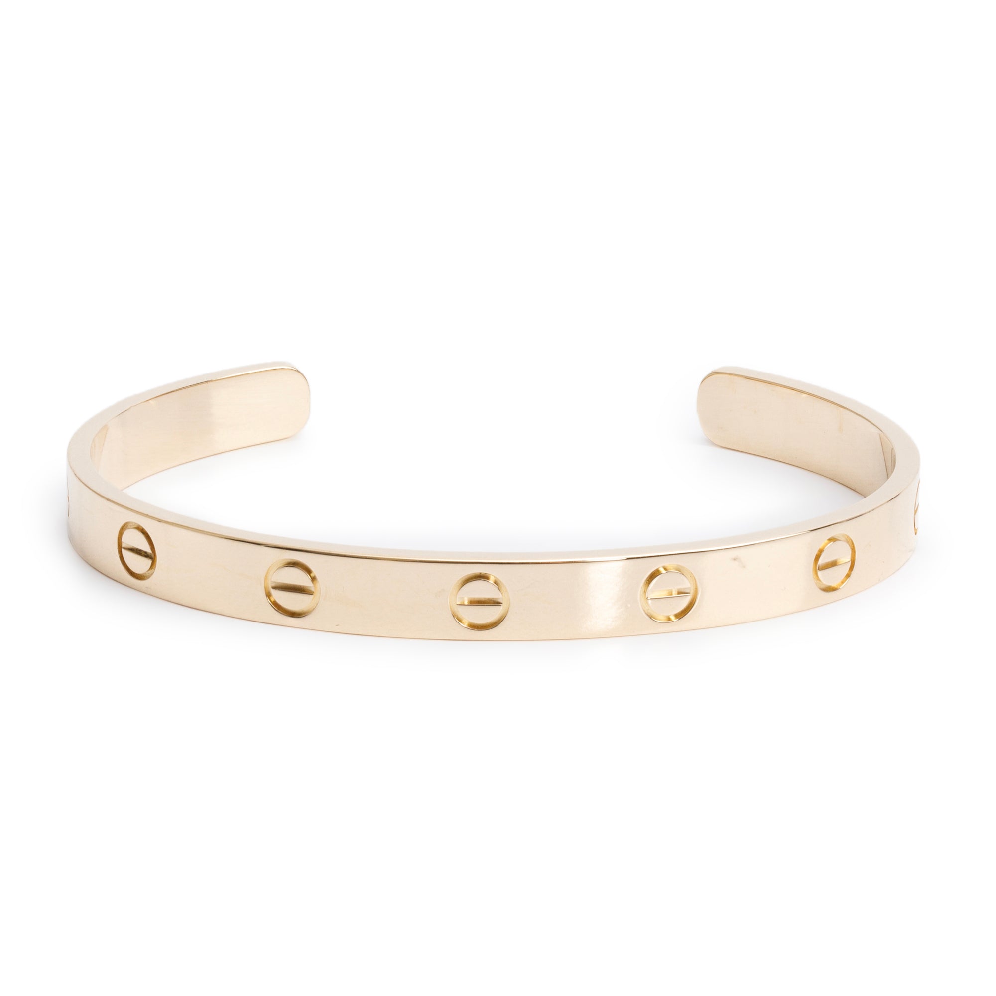 Cartier 18k Yellow Gold Love Cuff, Size 17