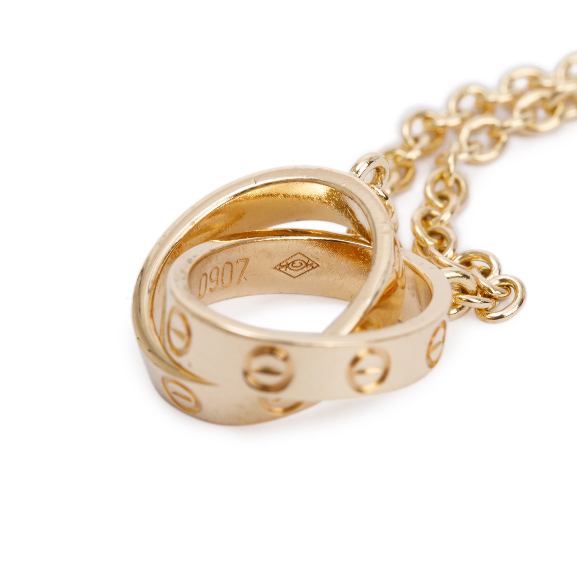 Cartier 18k Yellow Gold Love Necklace w/ Box