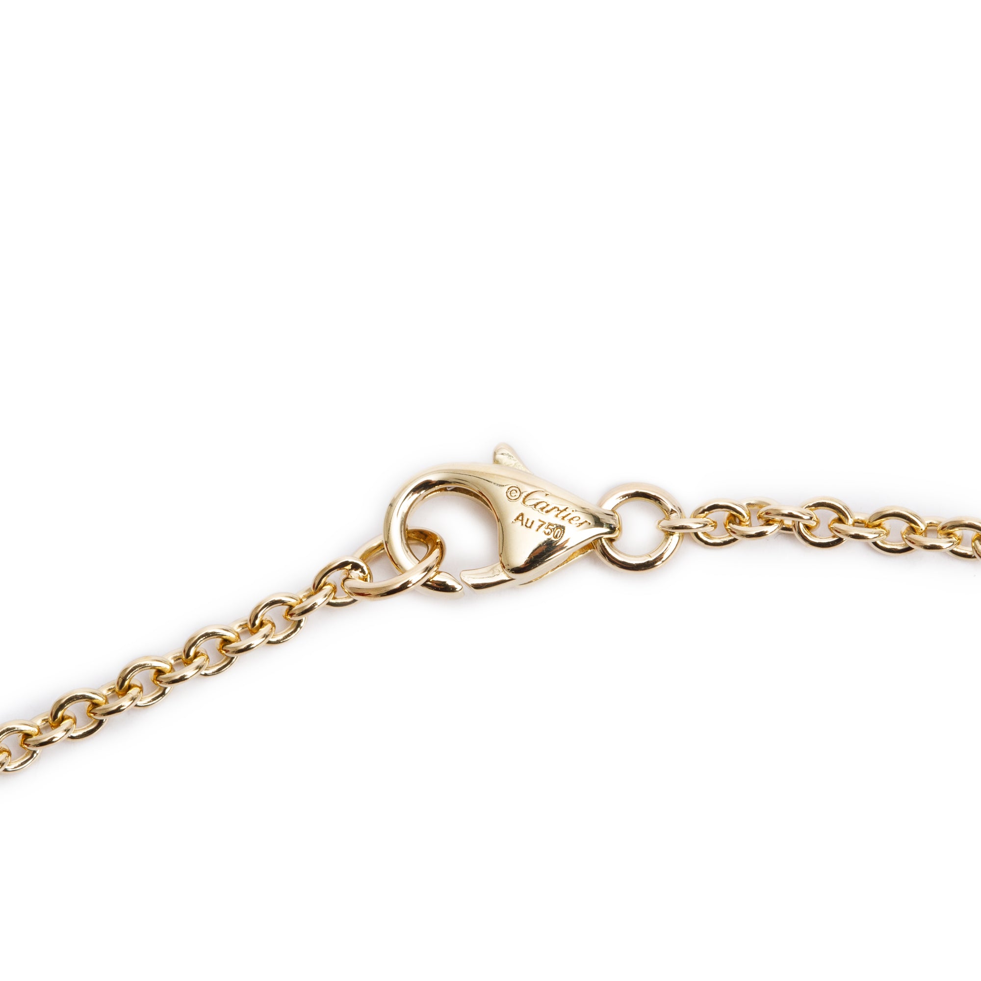 Cartier 18k Yellow Gold Love Necklace w/ Box, Receipt & Certificate