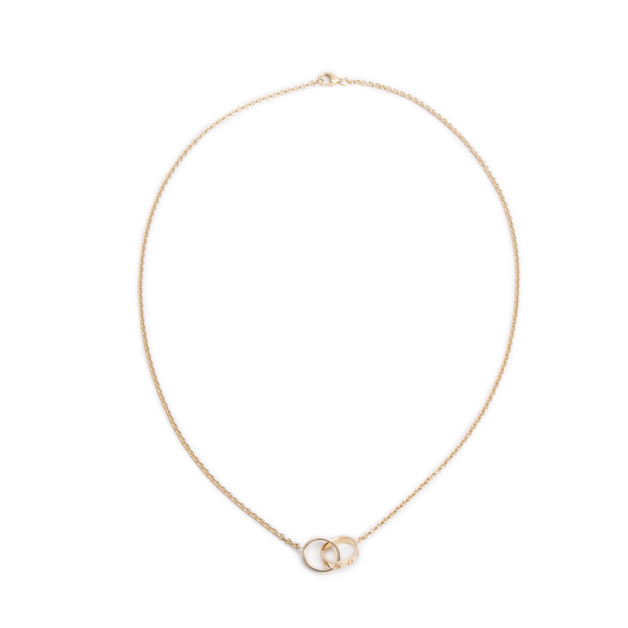 Cartier 18k Yellow Gold Love Necklace w/ Box, Receipt & Certificate