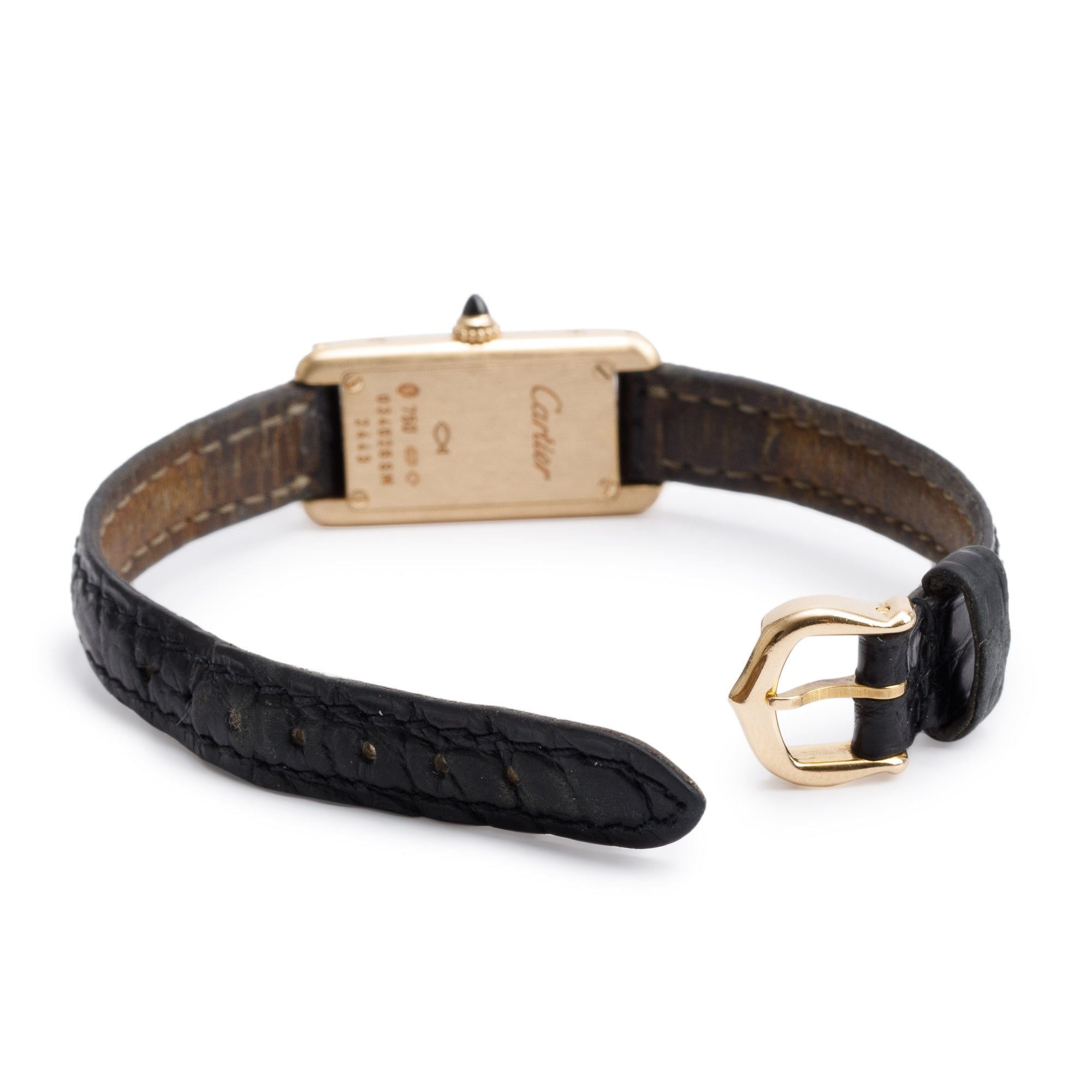 Cartier 18k Yellow Gold Mini Tank Louis Allongee Watch 2443