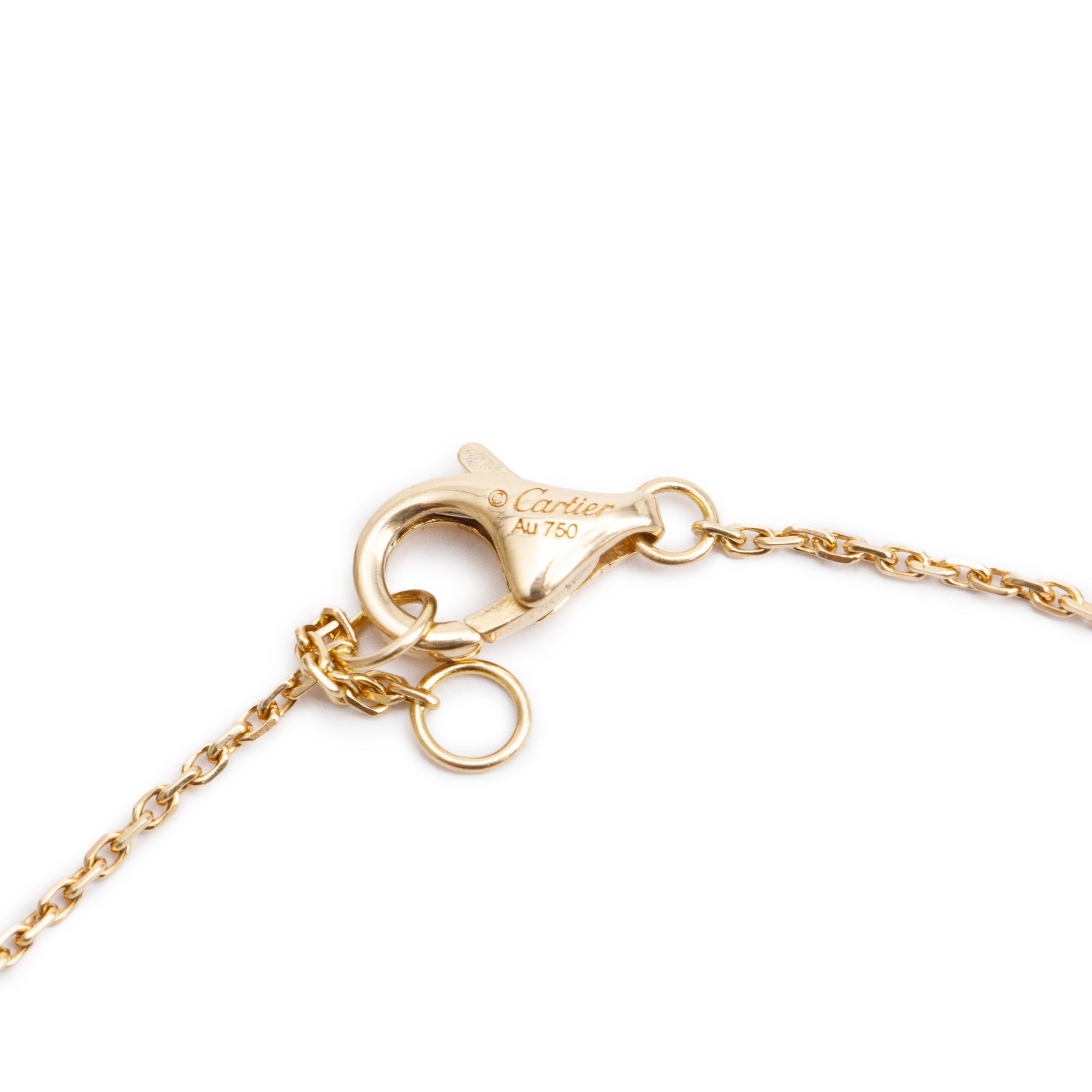 Cartier 18k Yellow Gold Mother of Pearl & Diamond Amulette de Cartier Bracelet, XS Model w/ Certificate