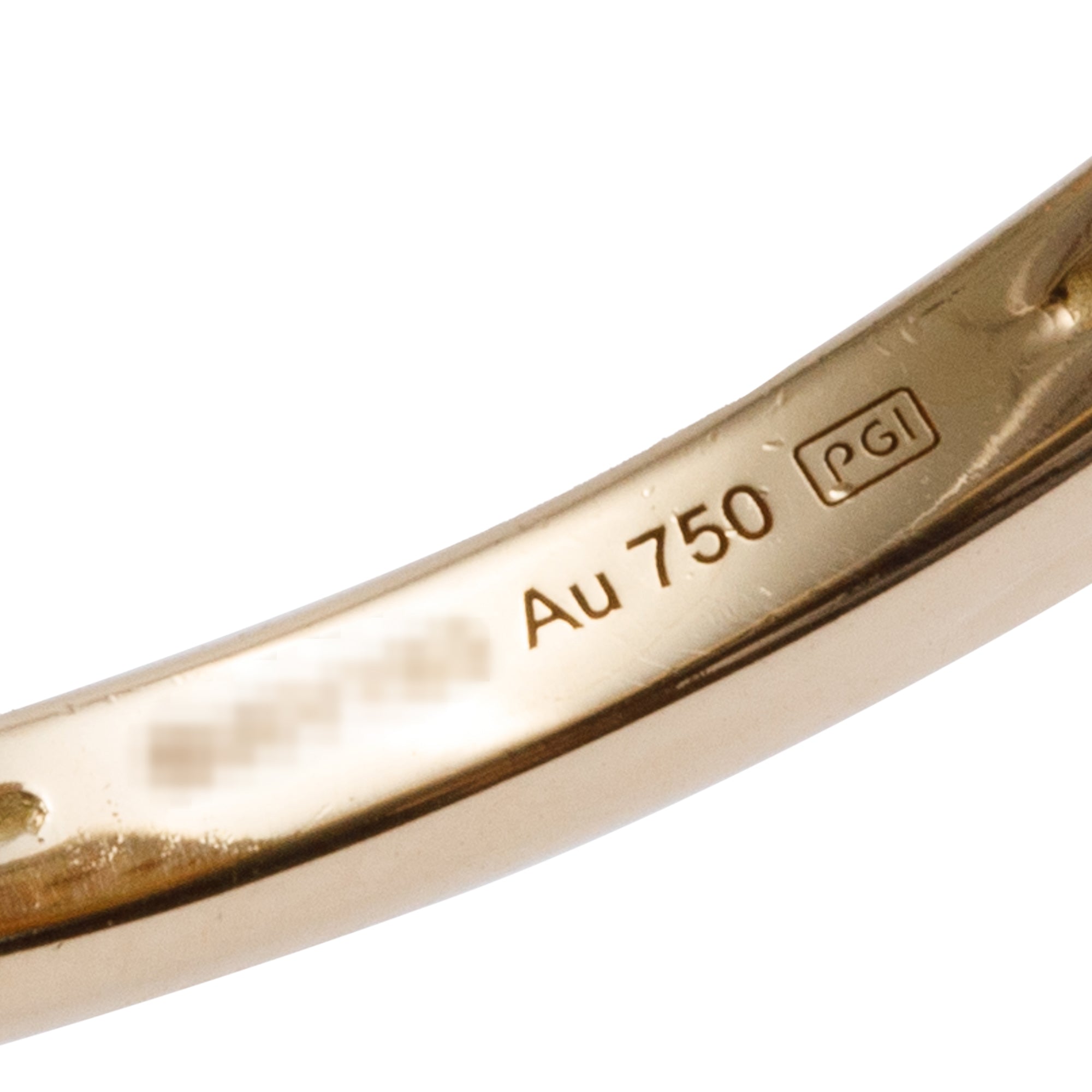 Cartier 18k Yellow Gold Mother of Pearl & Diamond Amulette de Cartier Ring, Size 55 7 1/4