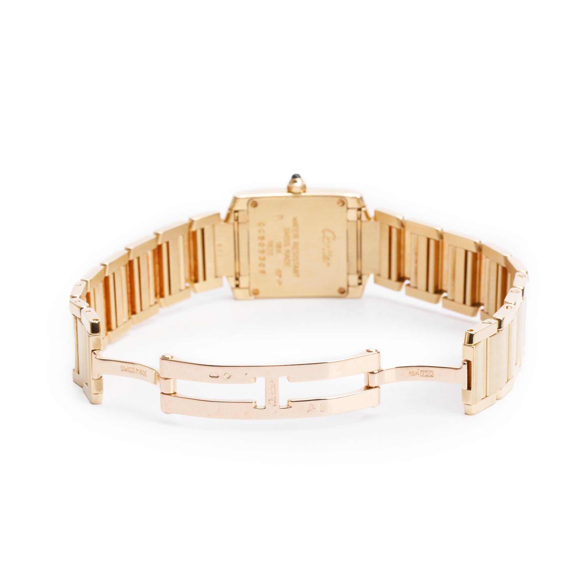 Cartier 18k Yellow Gold Tank Francaise Watch, Small Model 1820 w/ Box & Papers