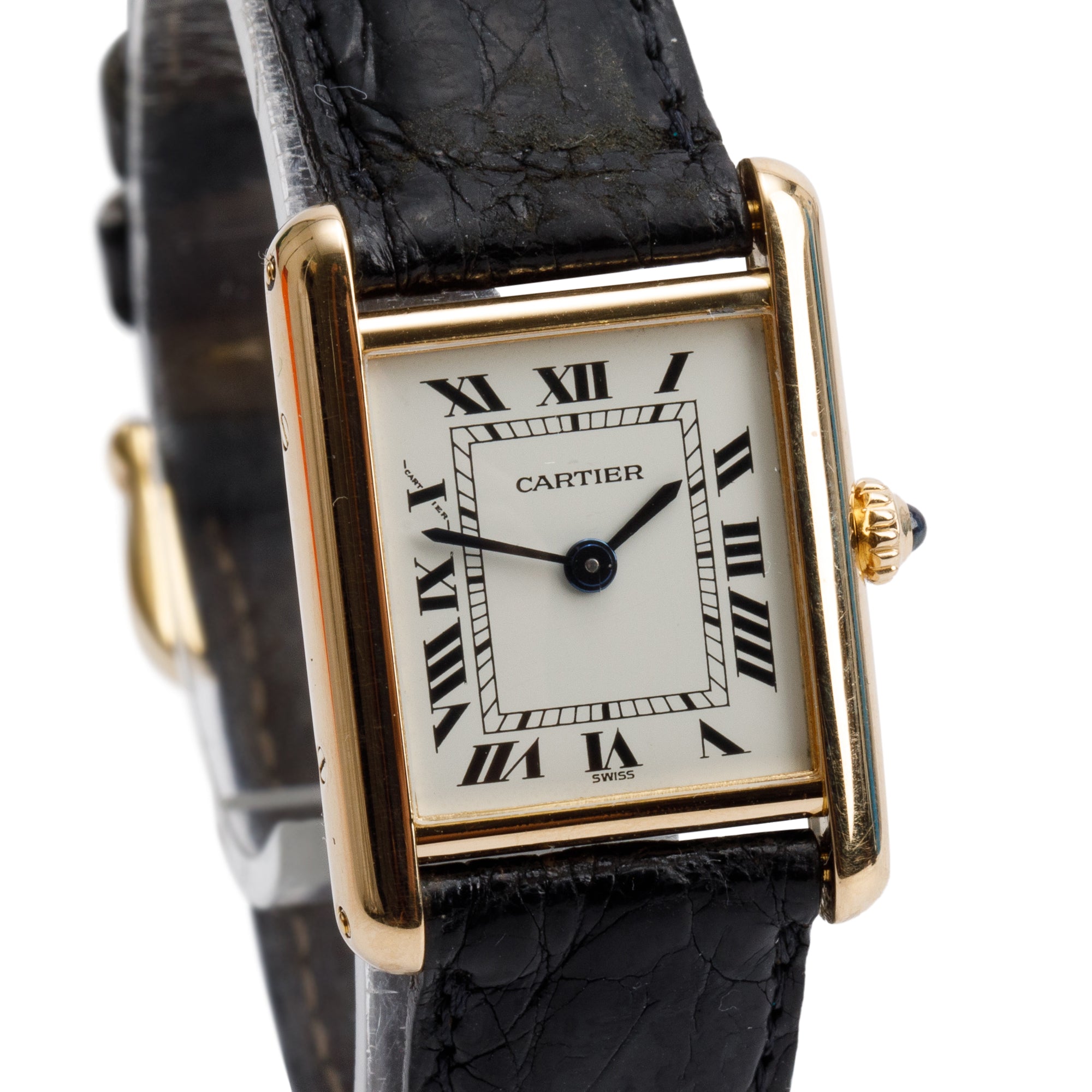 Cartier 18k Yellow Gold Tank Louis Cartier Watch, Small Model w/ Box & Papers