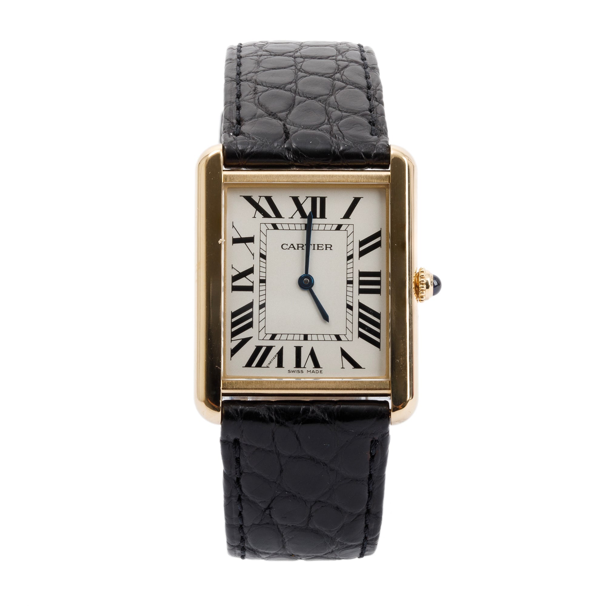 Cartier 18k Yellow Gold Tank Solo Watch w/ Box