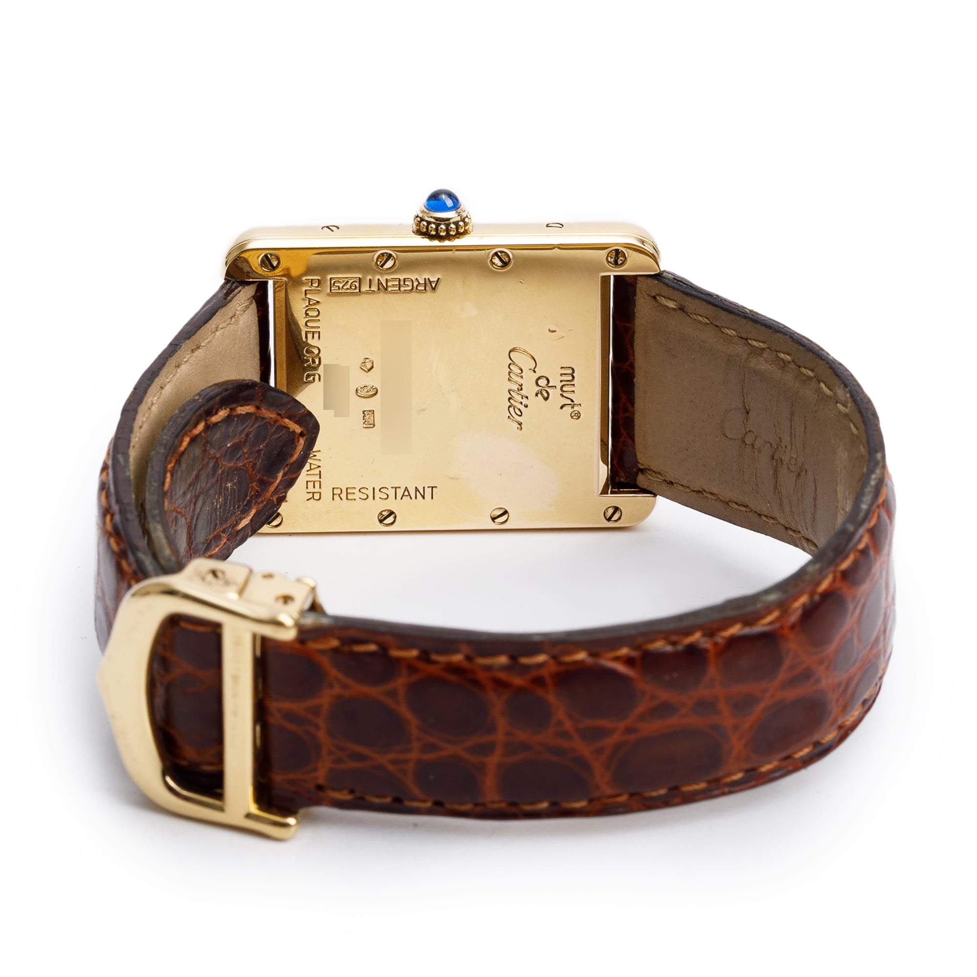 Cartier 18k Yellow Gold Vermeil Must de Cartier Tank Quartz Watch 2413