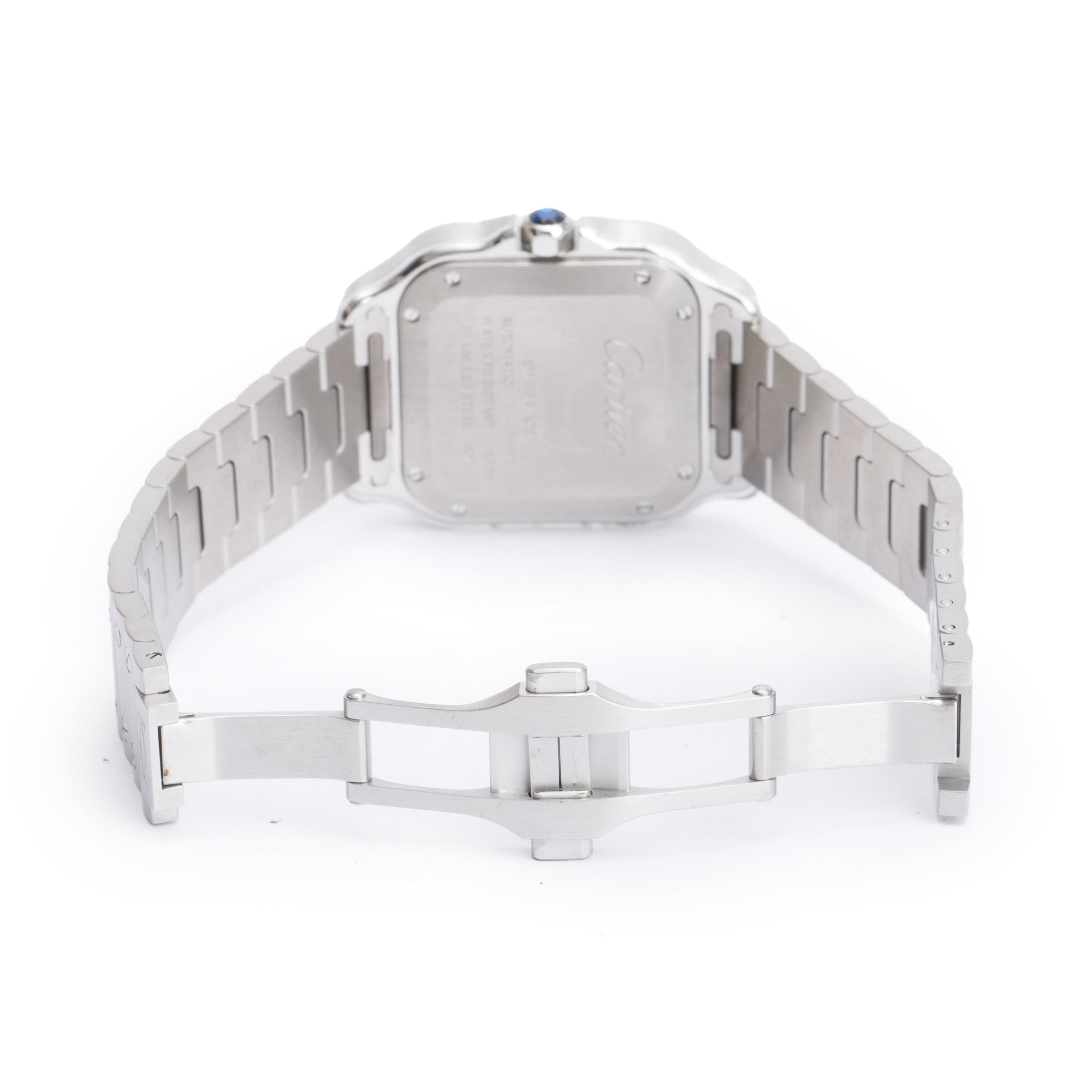 Cartier 2020 Stainless Steel Santos de Cartier Automatic Watch, Medium Model 4075 w/ Box & Papers