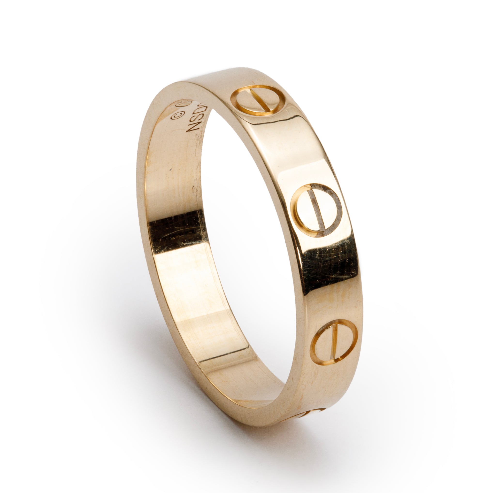 Cartier 2021 18k Yellow Gold 3.6 mm Love Wedding Band Ring, Size 53 6.5 w/ Box & Certificate