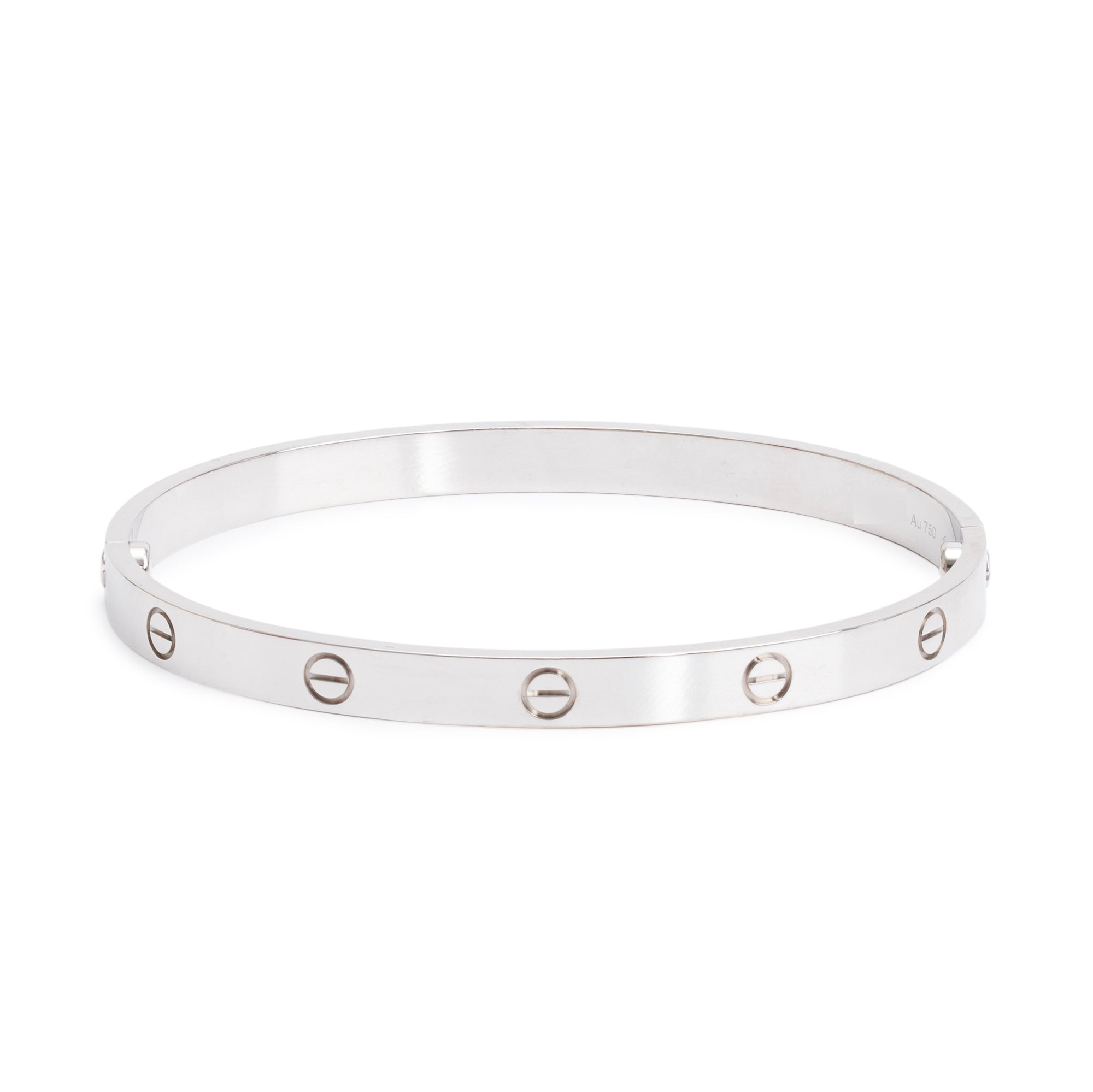 Cartier 2022 18k White Gold Love Bracelet, Size 21 w/ Box & Certificate