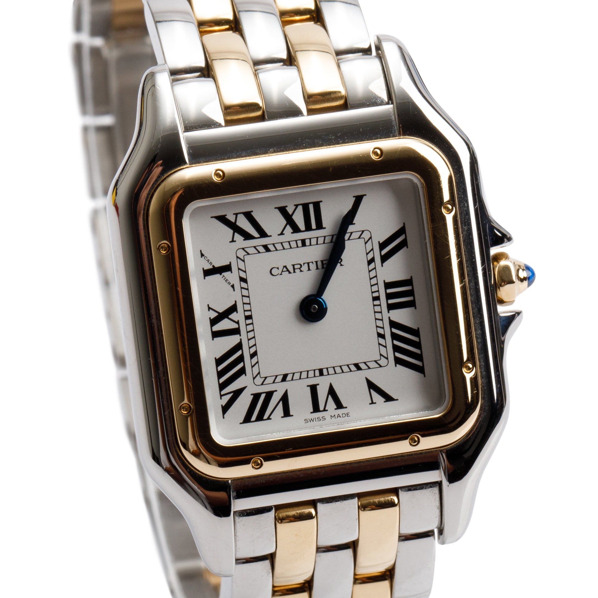 Cartier 2022 Stainless Steel & 18k Yellow Gold Panthere de Cartier Watch, Medium Model w/ Box & Papers