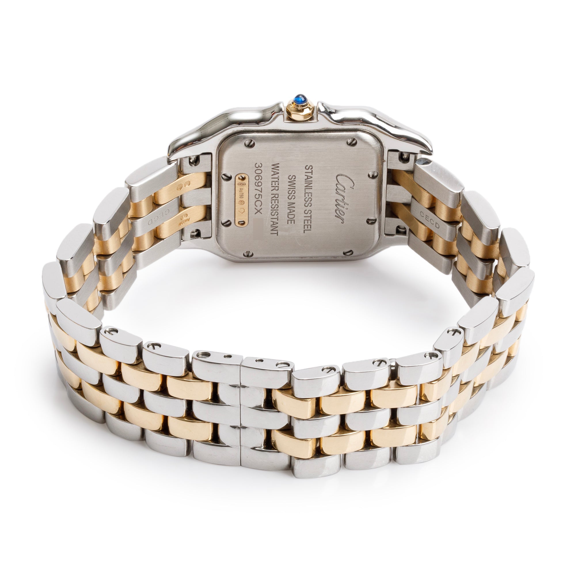 Cartier 2022 Stainless Steel & 18k Yellow Gold Panthere de Cartier Watch, Medium Model w/ Box & Papers