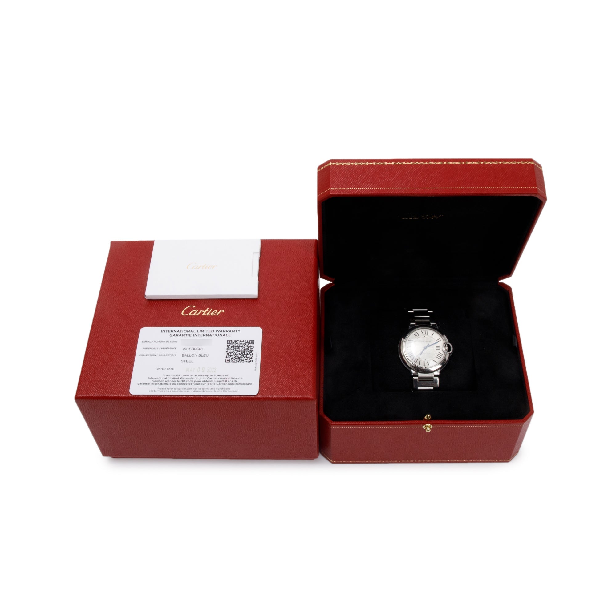 Cartier 2022 Stainless Steel Ballon Bleu de Cartier 36 MM Automatic Watch w/ Box & Papers
