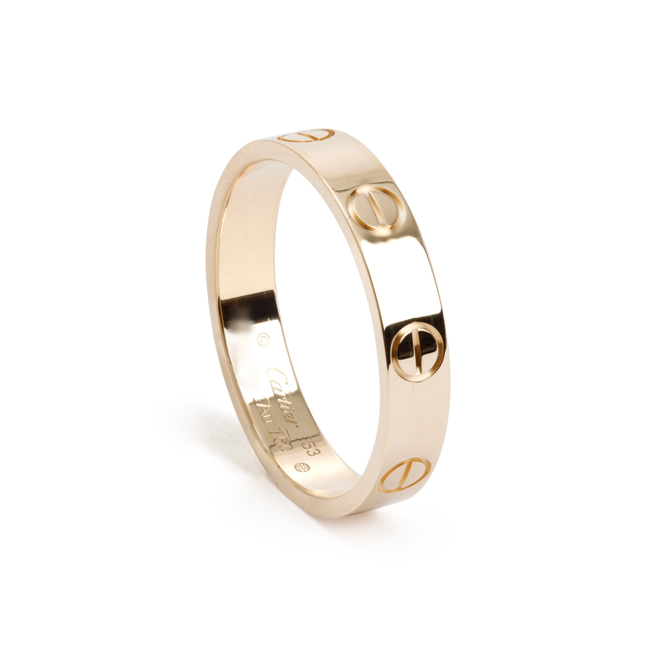 Cartier 2023 18k Yellow Gold 3.6 mm Love Wedding Band Ring, Size 53 6.5 w/ Box & Certificate