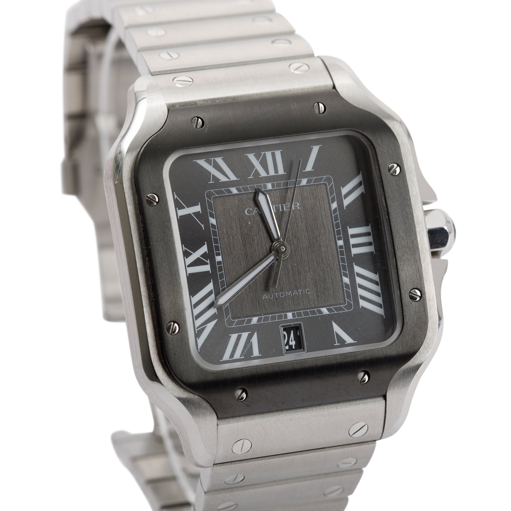 Cartier 2023 Santos de Cartier Watch, Large Model w/ Box & Papers