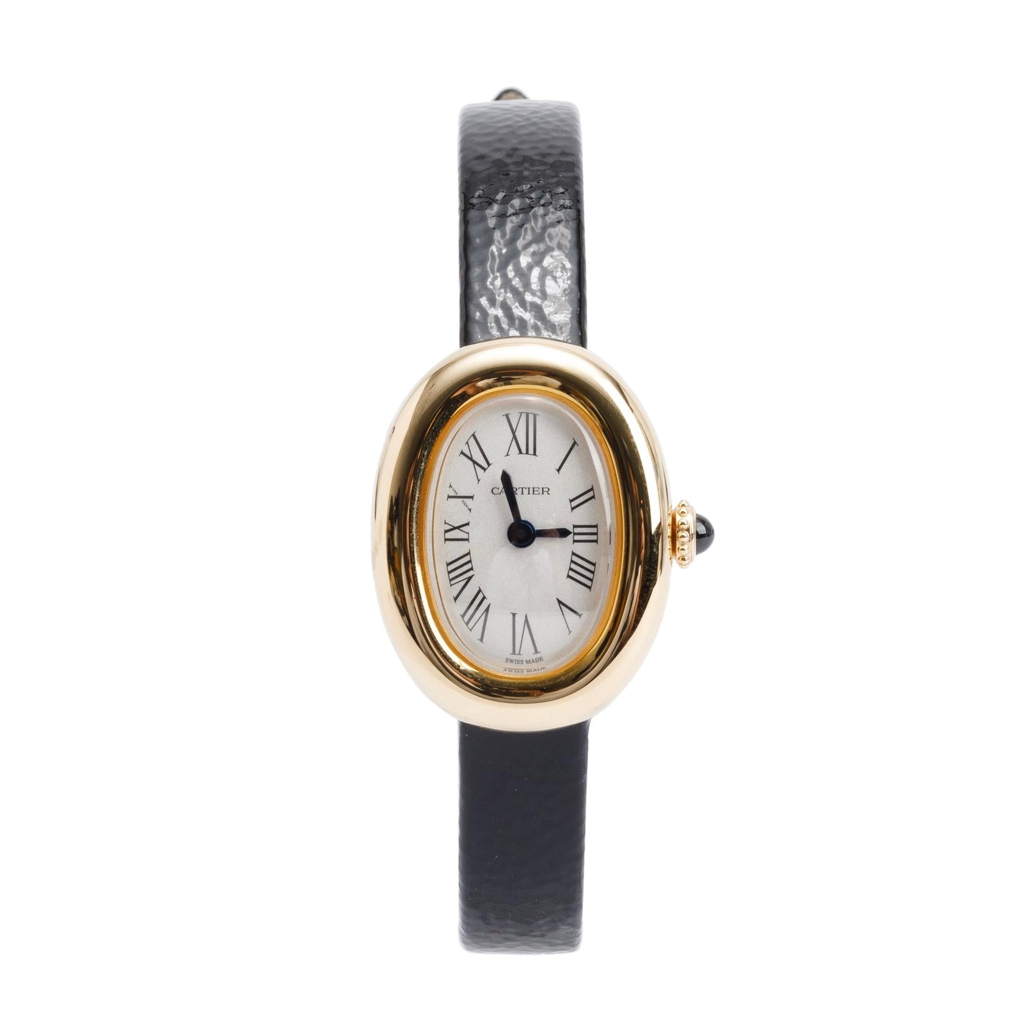 Cartier 2024 18k Yellow Gold Baignoire Watch, Mini Model 4511 w/ Box & Papers