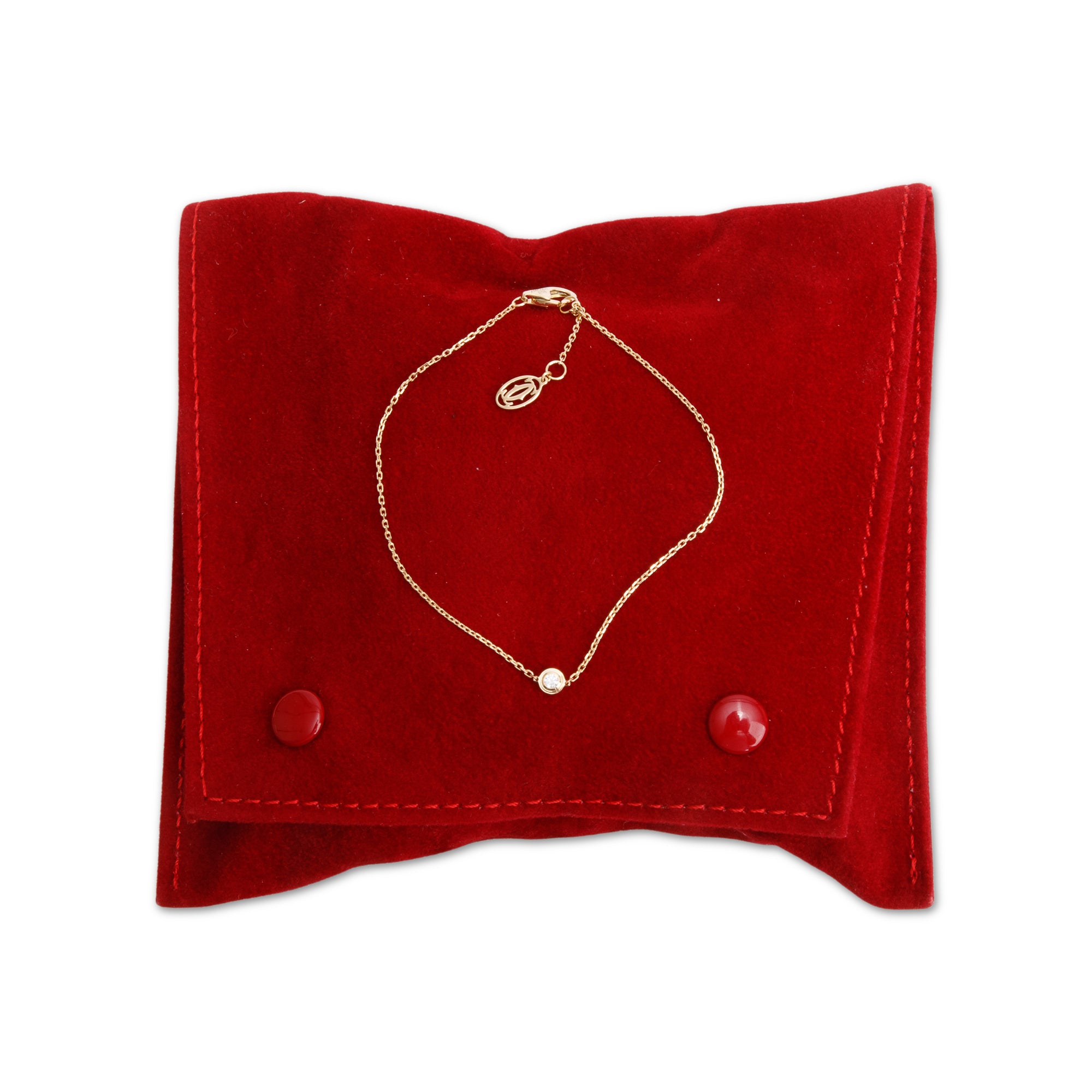 Cartier 2024 18k Yellow Gold Diamond D'Amour Bracelet, Mini Model w/ Receipt