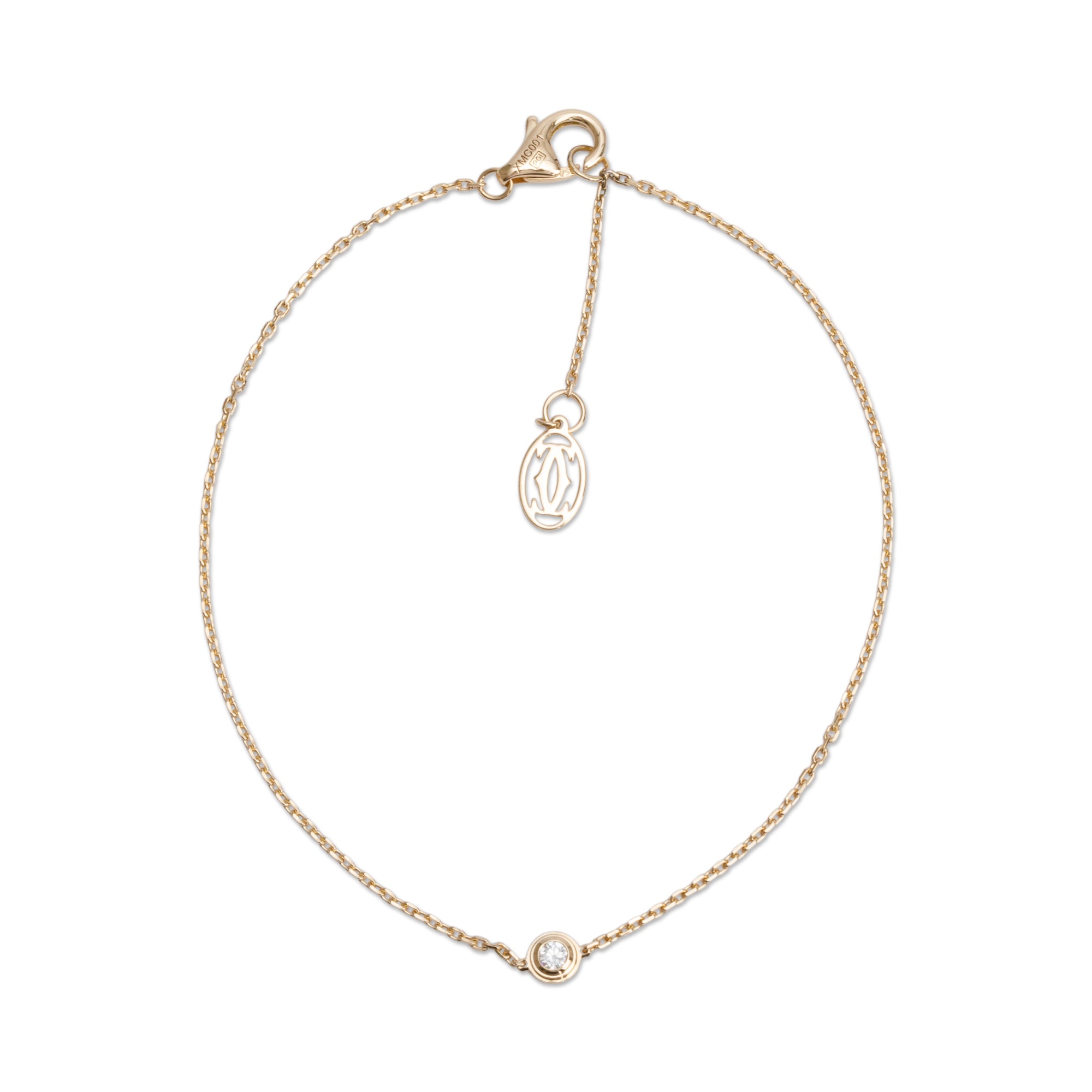 Cartier 2024 18k Yellow Gold Diamond D'Amour Bracelet, Mini Model w/ Receipt