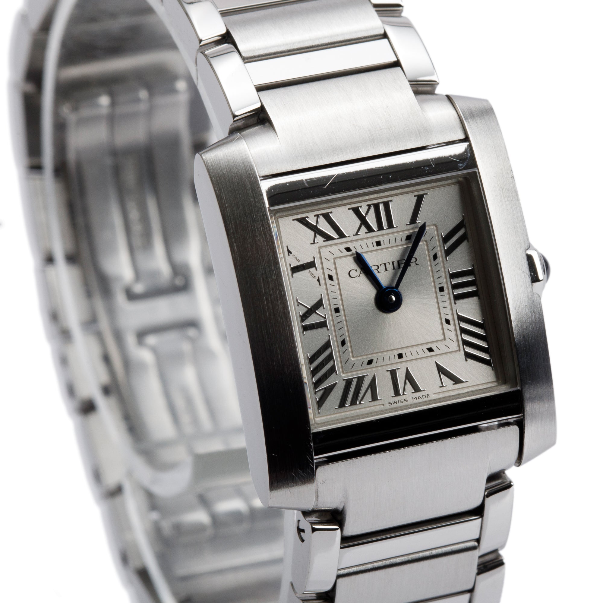Cartier 2024 Stainless Steel Tank Francaise Watch, Small Model w/ Box & Receipt
