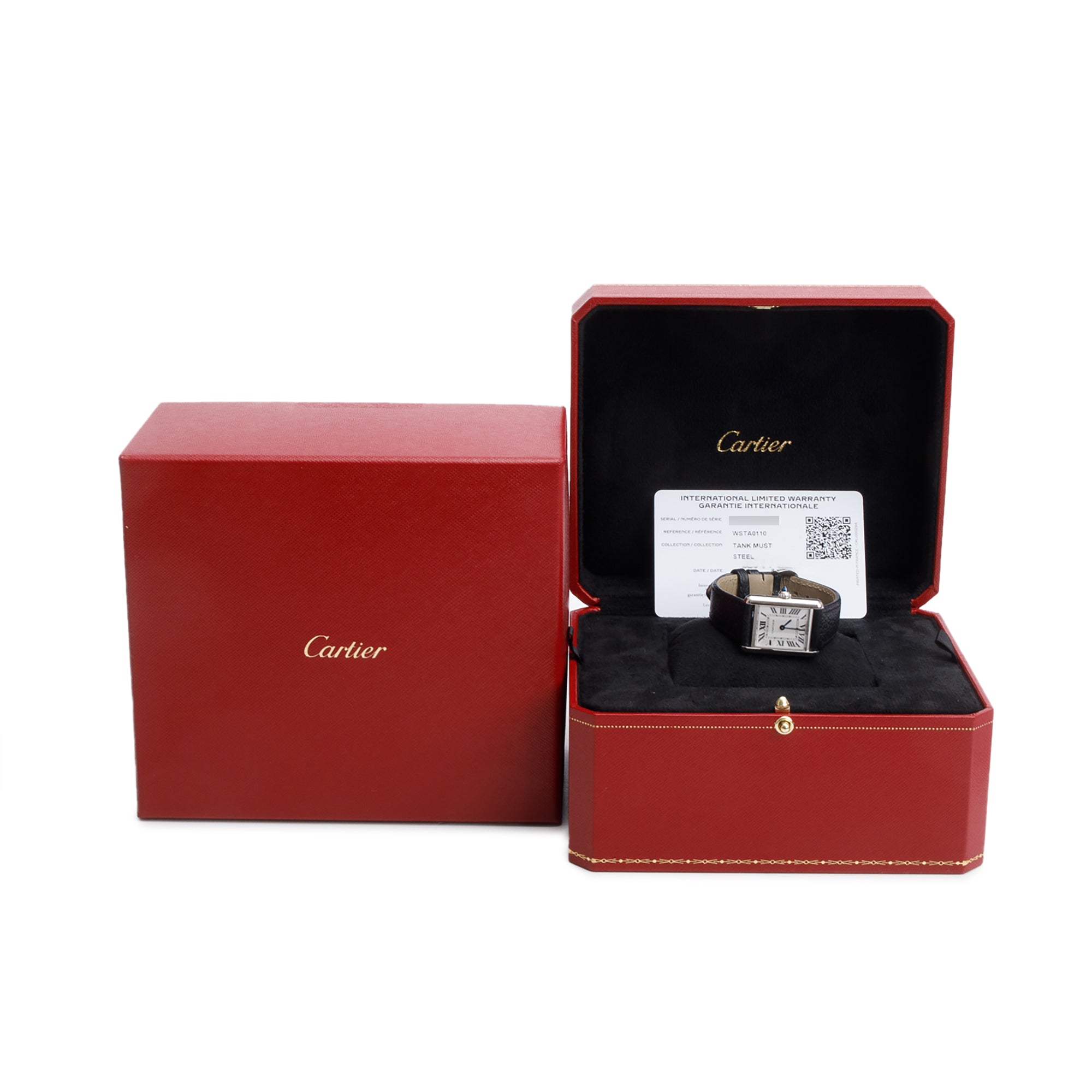 Cartier 2024 Stainless Steel Tank Must de Cartier Quartz Watch, Small Model 4322 w/ Box & Papers