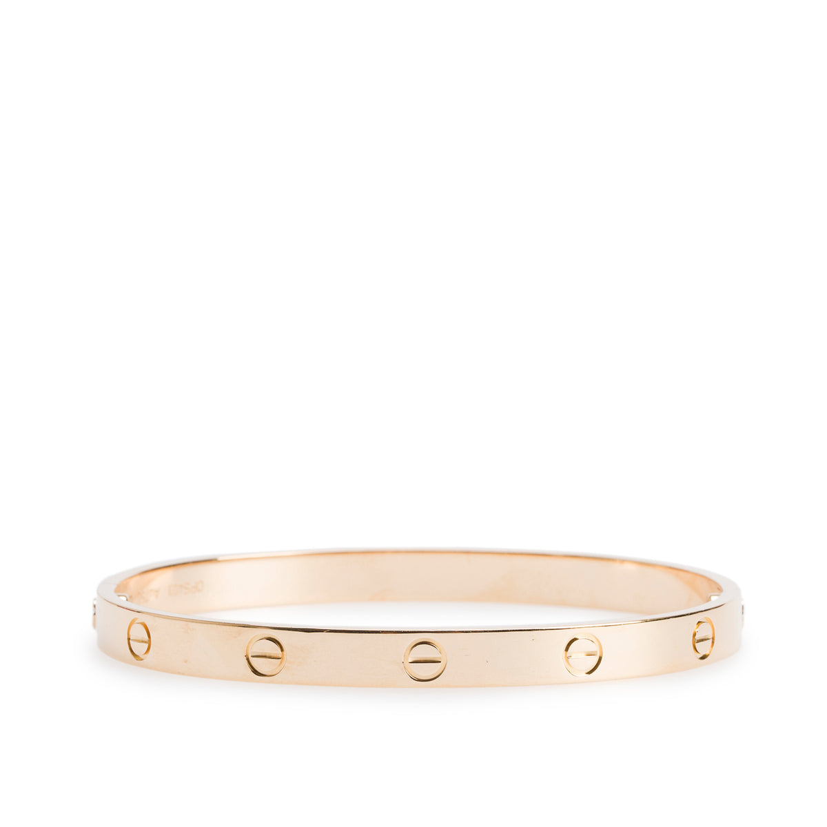 Cartier 2022 18k Yellow Gold Love Bracelet, Classic Model, Size 19 w/ Box, Receipt & Certificate
