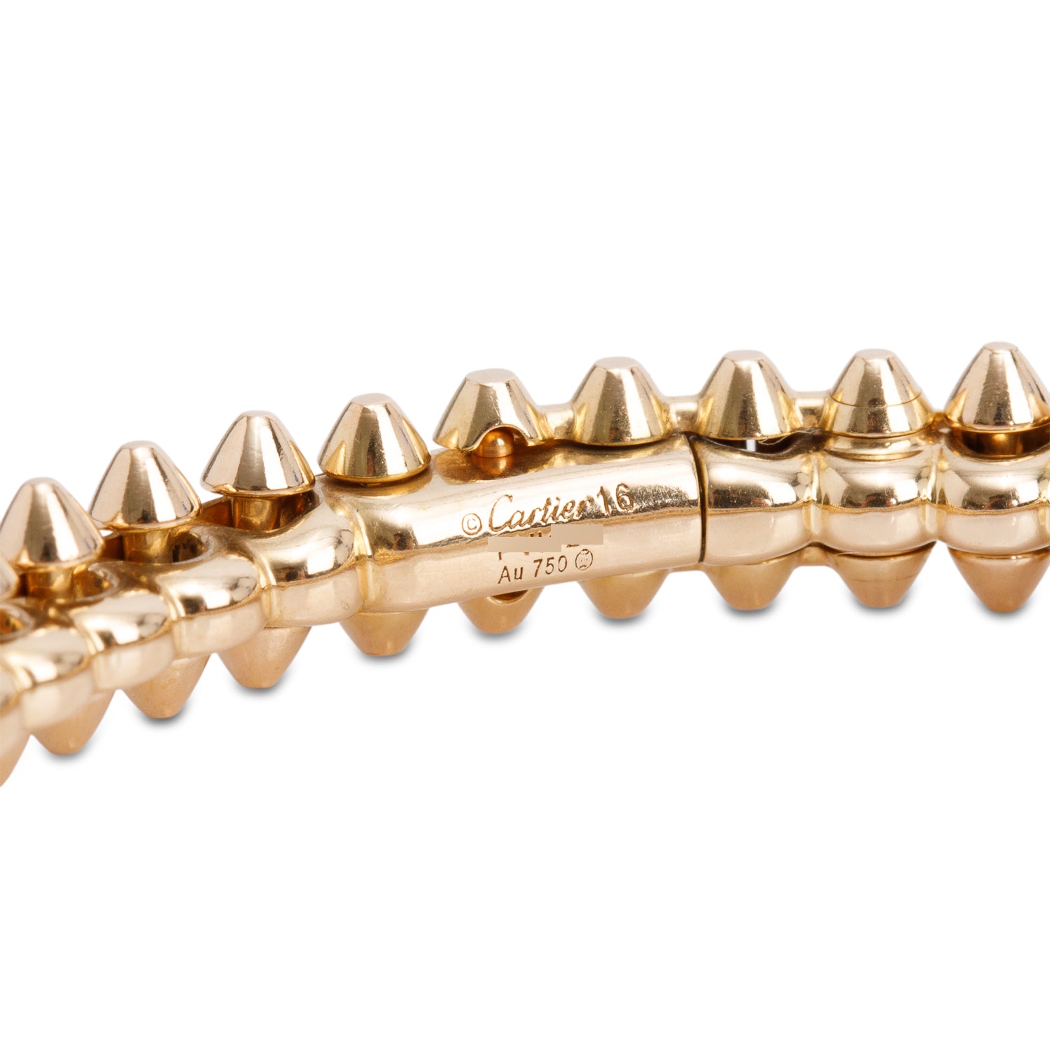 Cartier 2022 18k Yellow Gold Clash de Cartier Bracelet, Small Model Size 16 w/ Box & Certificate