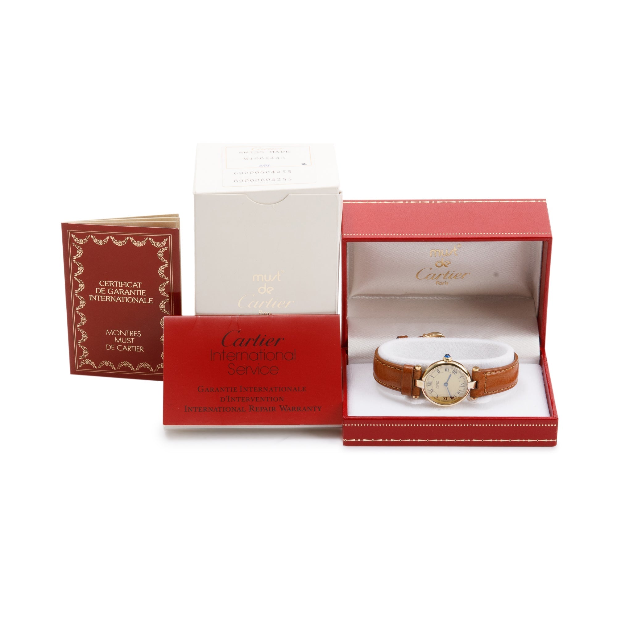 Cartier Argent Must De Cartier Vendome 24 MM Watch w/ Box & Certificate