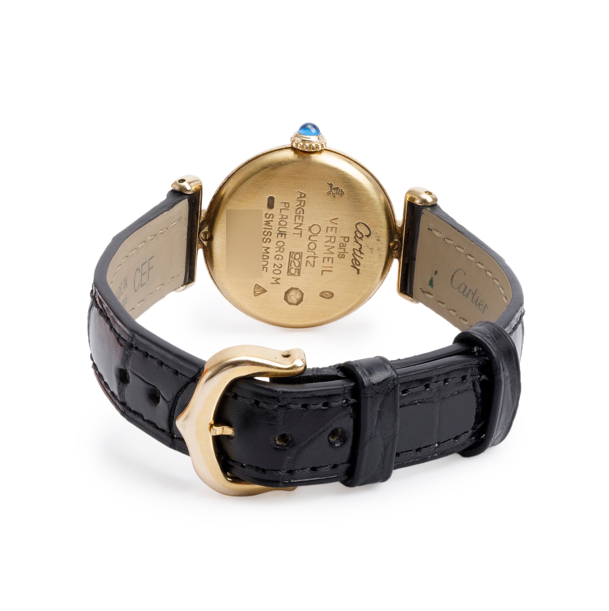 Cartier Argent Vermeil Must De Cartier Colisee 24 MM Watch w/ Box & Certificate