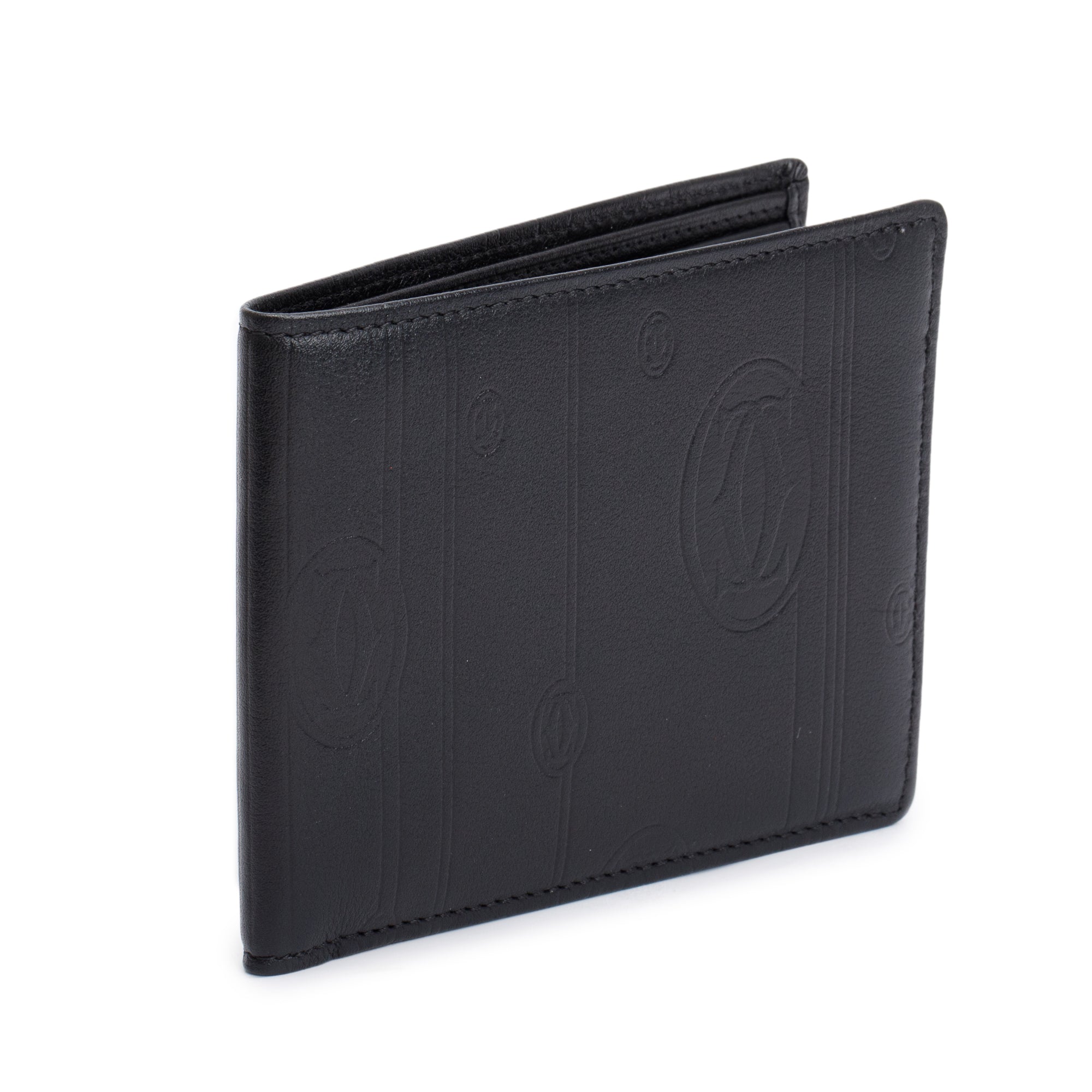Cartier Black Calfskin Leather Must De Cartier Bifold Wallet